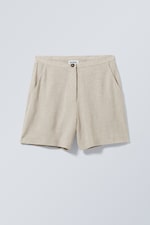 Ecru - Shorts Kit aus Leinenmischung - 0