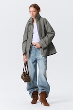Grey - Relaxed Utility Jacket - 0