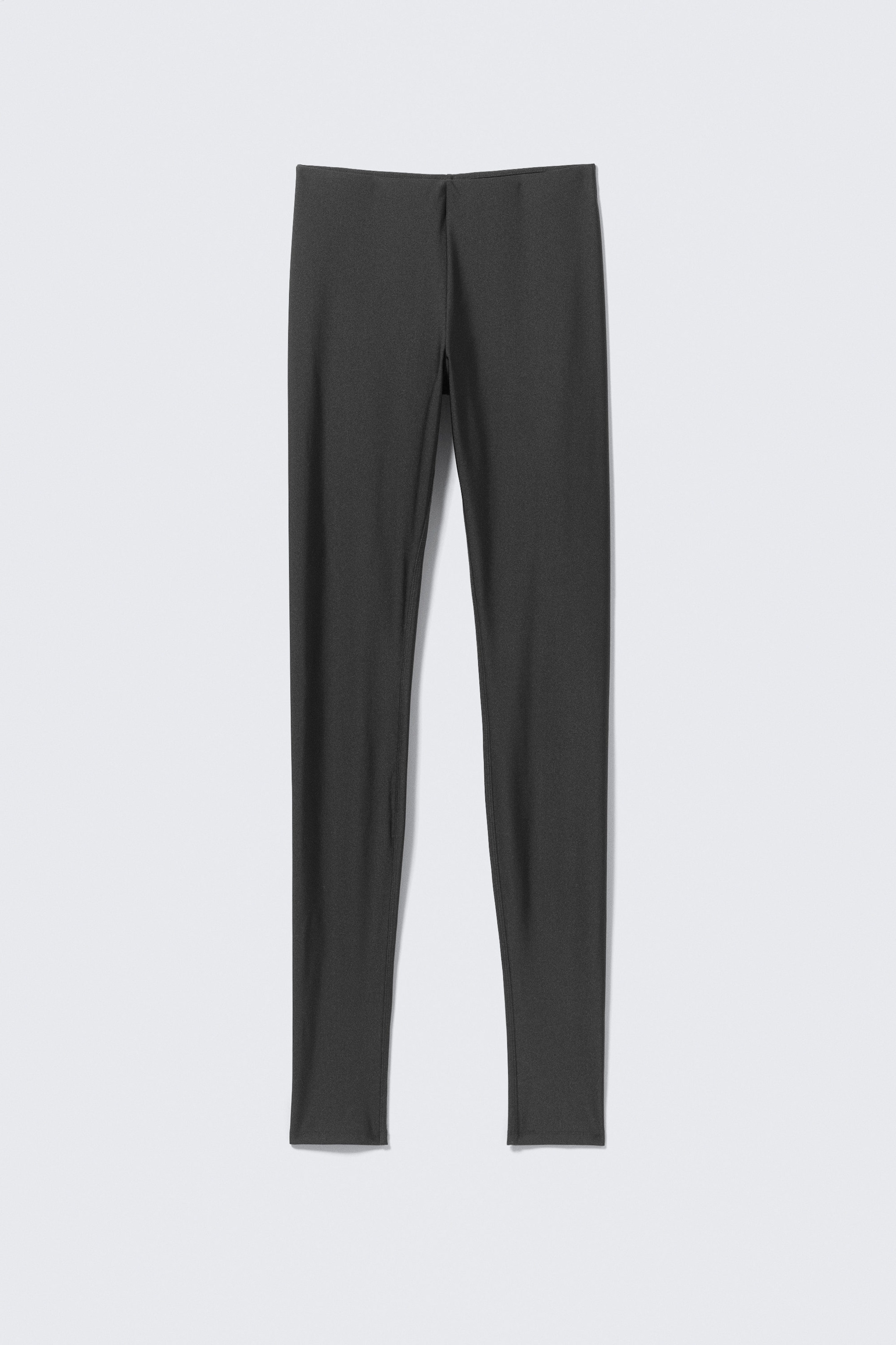 Dark Grey - Low Rise Stirrup Leggings - 2