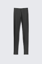 Dark Grey - Low Rise Stirrup Leggings - 2