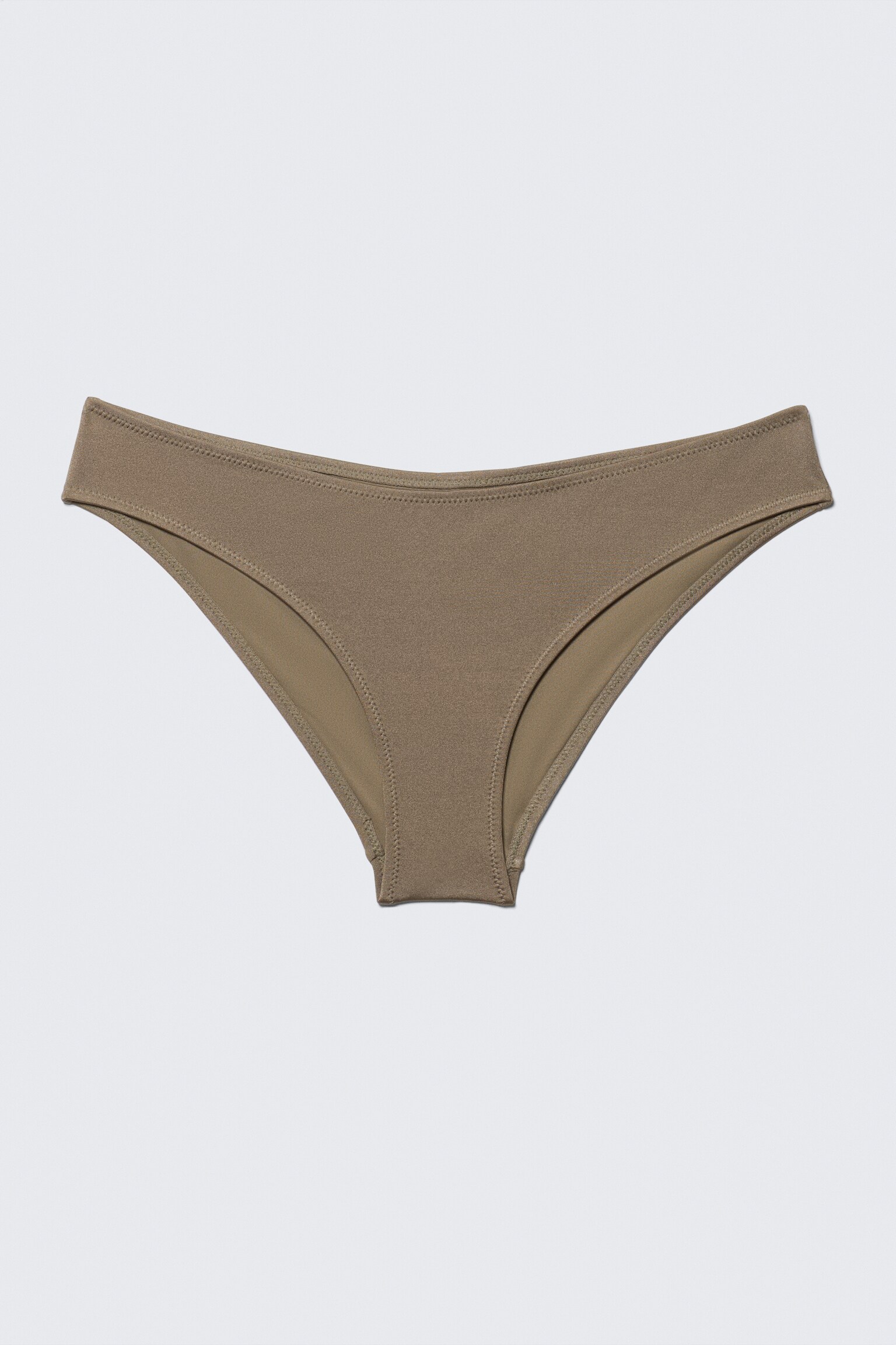 Braguita de bikini lisa - Topo oscuro/Rojo intenso - Rojo/Azul claro - 2