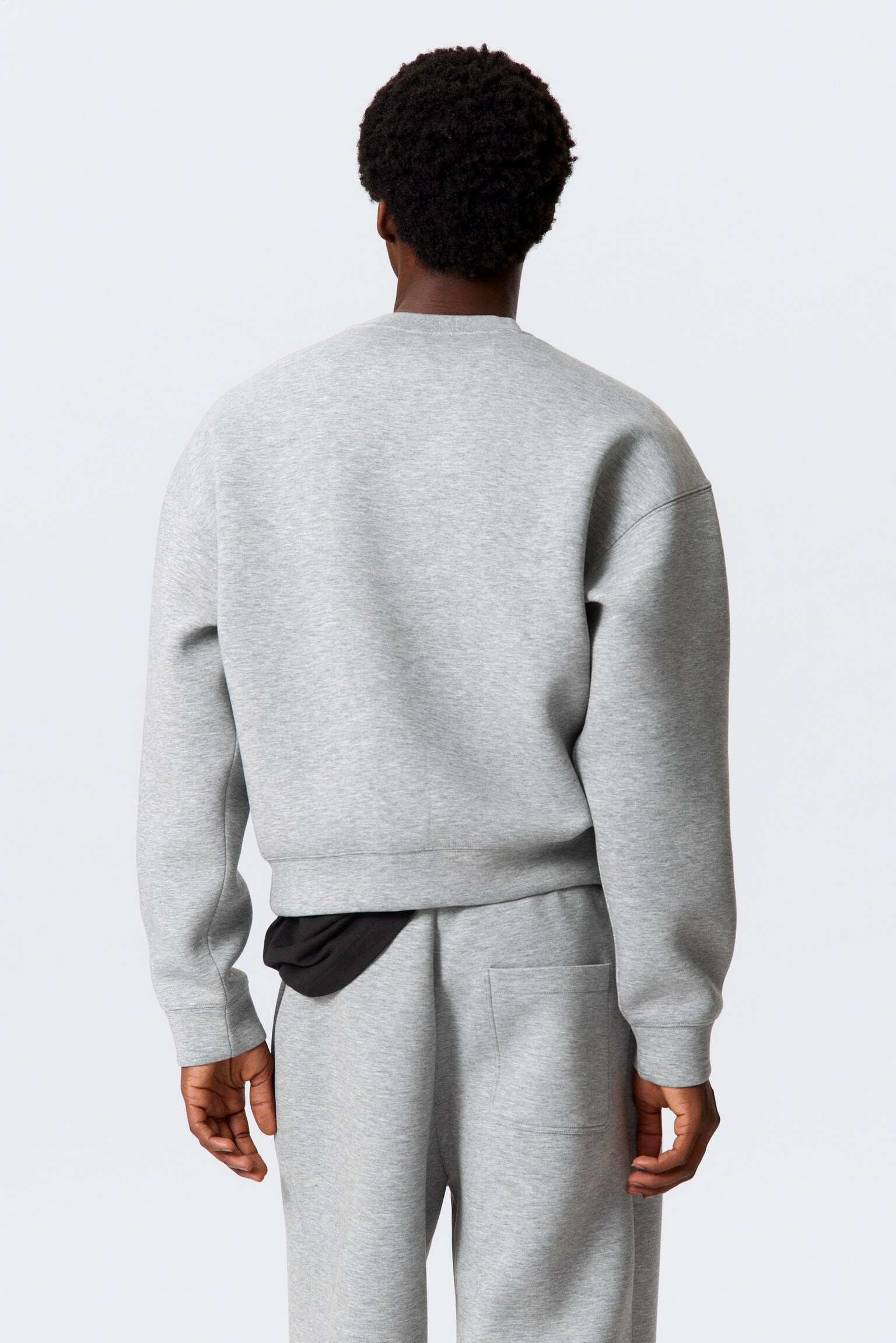 Simon Scuba Sweatshirt - Grey Melange/Black - 5