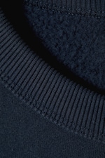 Bleu foncé - Sweat court boxy en coton - 5