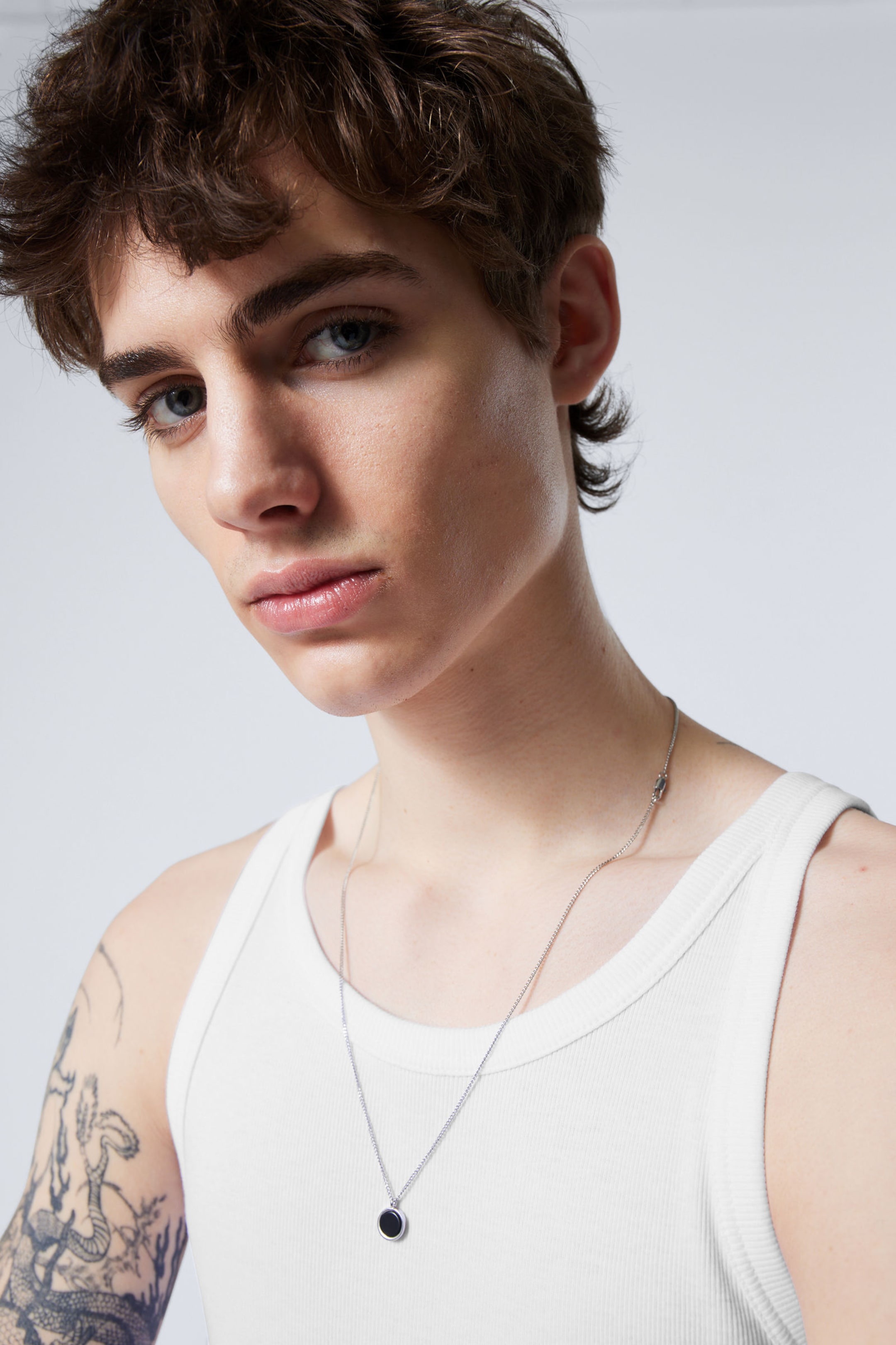Weiß - Geripptes Tanktop Matheus - 1