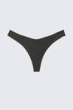 Dark Grey - V-Shaped Ribbed Bikini Thong - 4