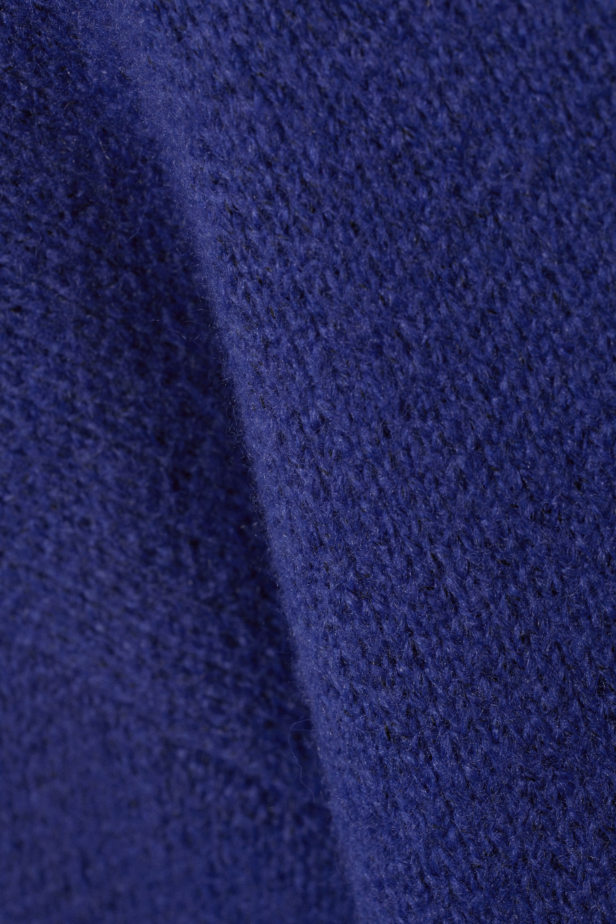 Bright Blue - Teo Oversized Wool Blend Knit Sweater - 1