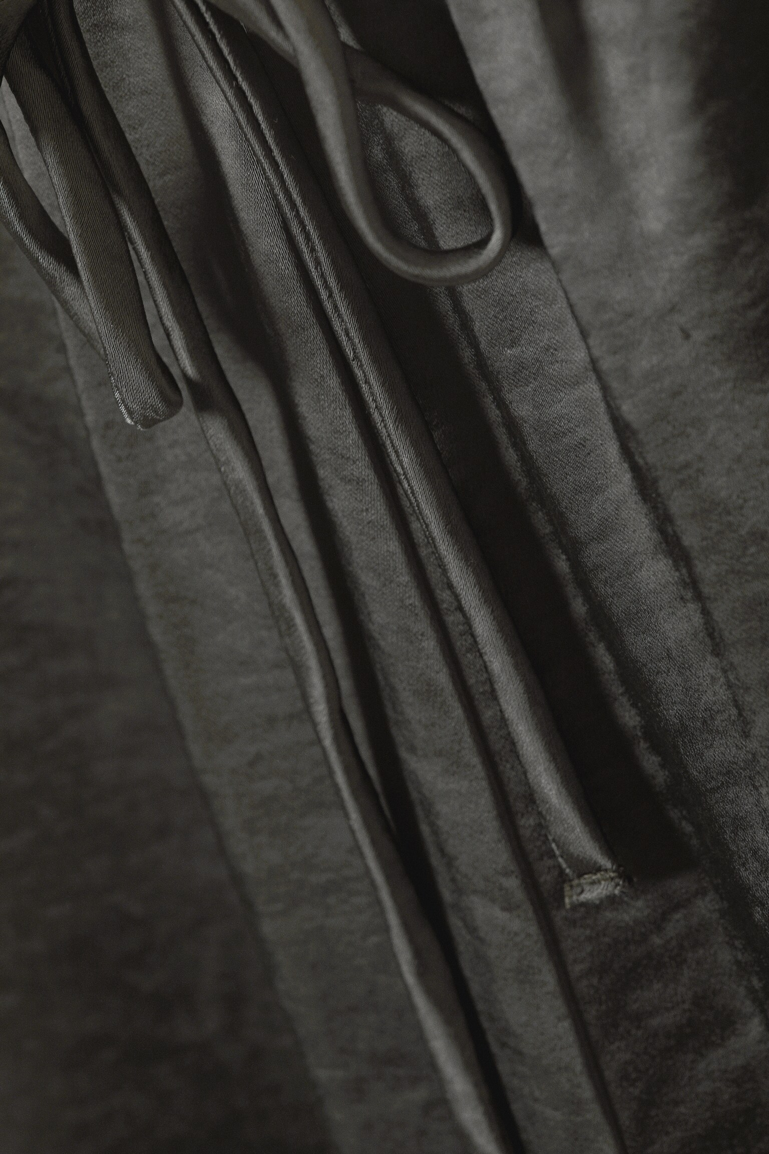 Pantalon de pyjama en satin délavé - Gris foncé délavé - 3