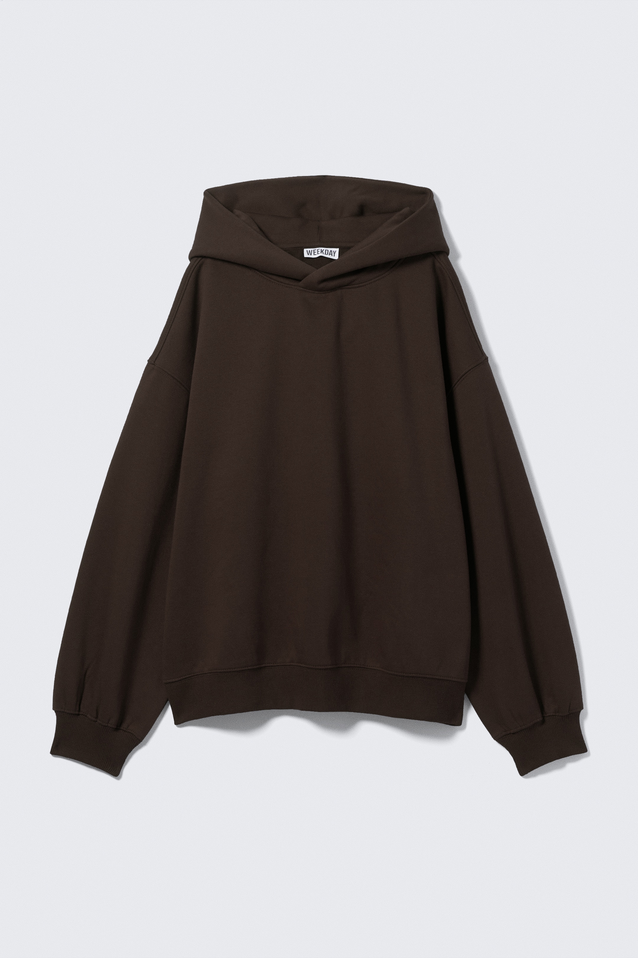 Visa större bild: Oversized hoodie i kraftig bomullsfleece - Mörkbrun - DAM | H&M FI 4