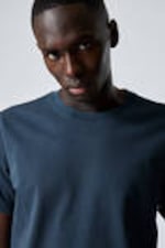 Donkerblauw met wassing - Standaard middelzwaar T-shirt - 1