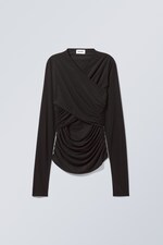 Black - Larah Wrap Long Sleeve - 0