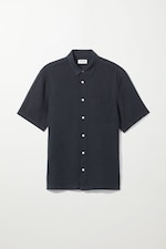 Navy blue - Randy Linen Short Sleeve Shirt - 0
