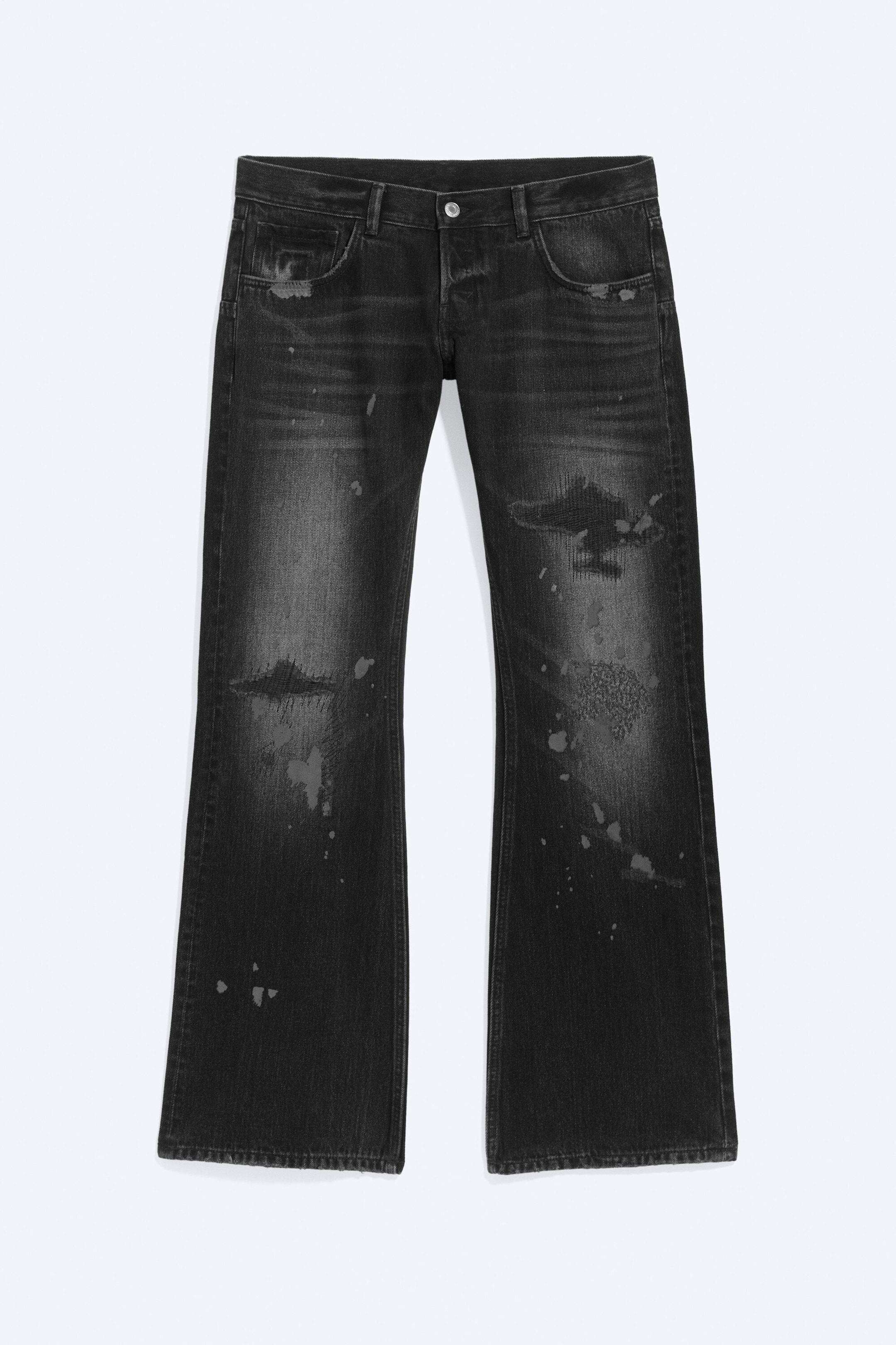 Washed Mid Black - Energy low waist bootcut jeans - 3
