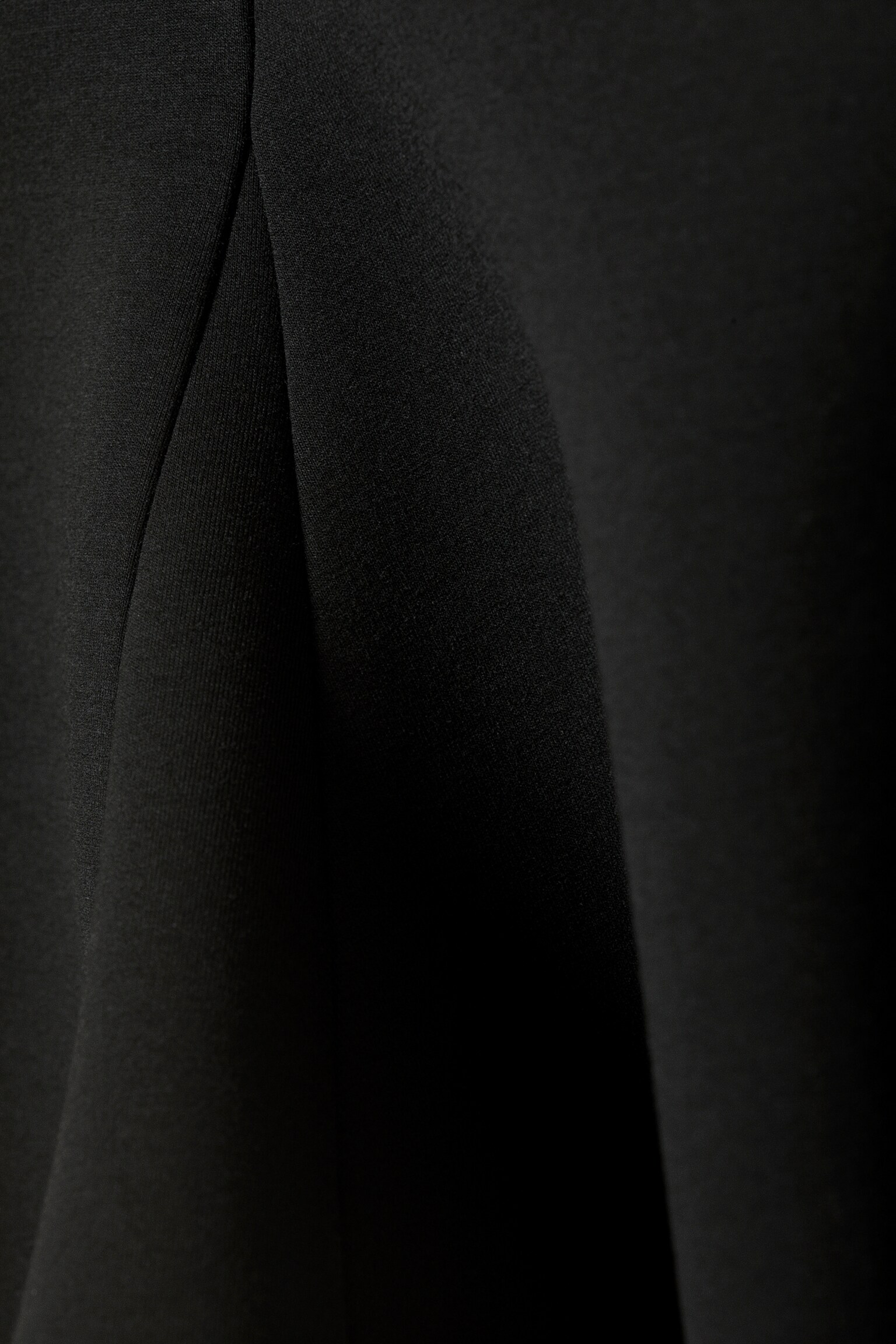 Mid-Rise Bell-Shaped Midi Skirt - Black - 5