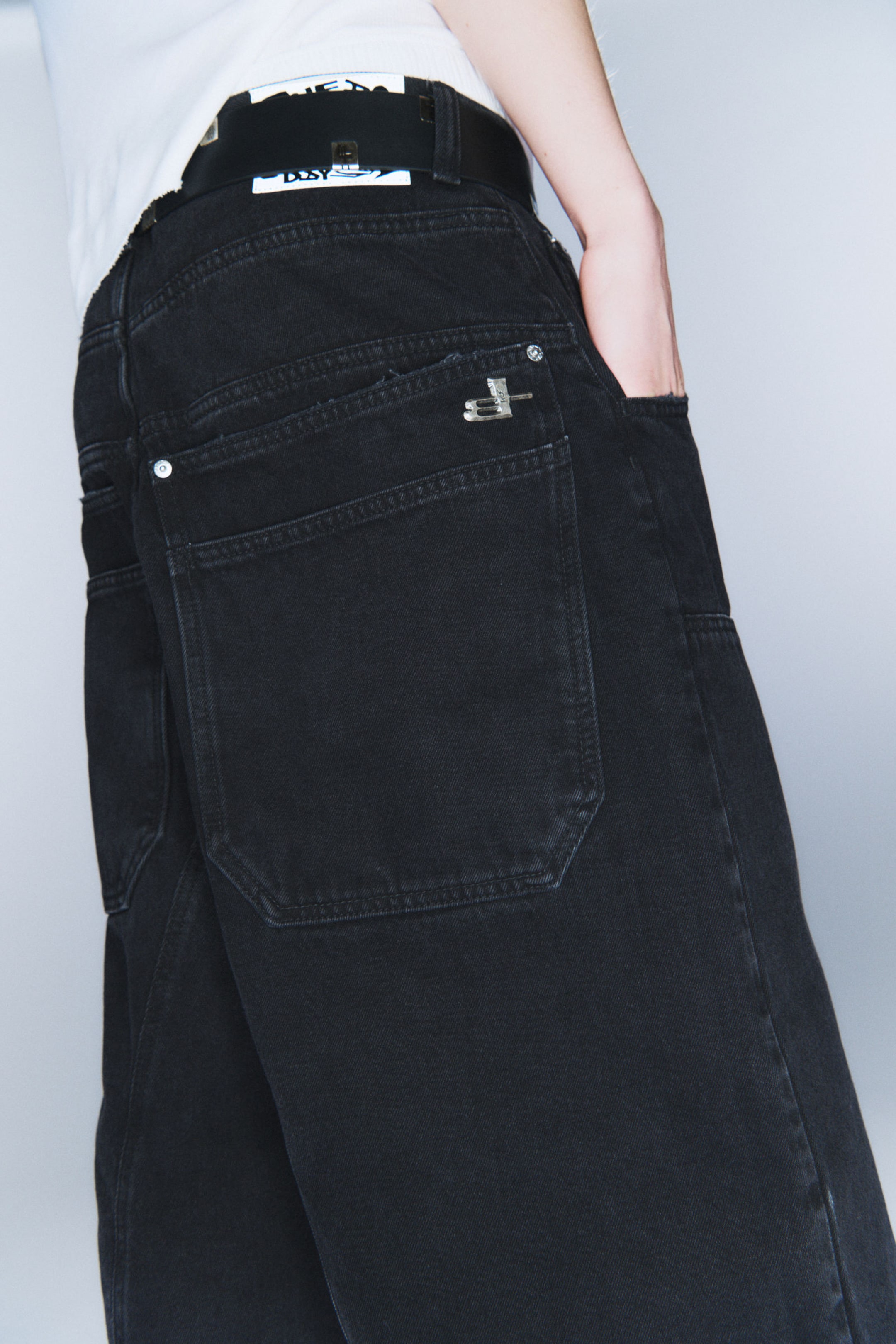 Washed Black - CM x LB Dunno Washed Black Unisex Carpenter Jorts - 7