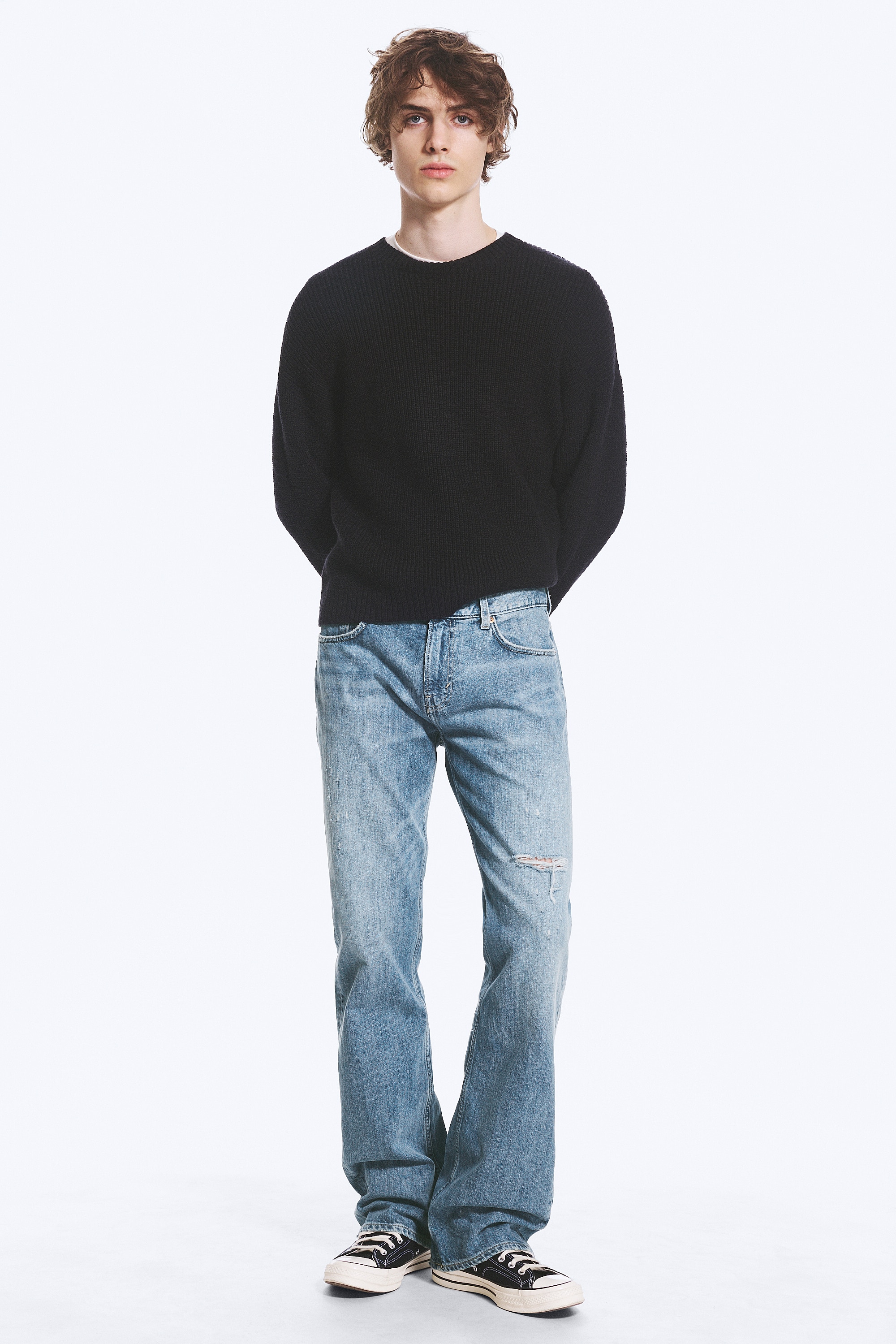 Sky Low Waist Regular Bootcut Jeans - Captain Blue - Hellblau/Grid Blue - Hellblau/Empire Black - Schwarz