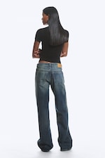 Baltic Blue - Dark Blue - Ample Low Rise Loose Wide Jeans - 5