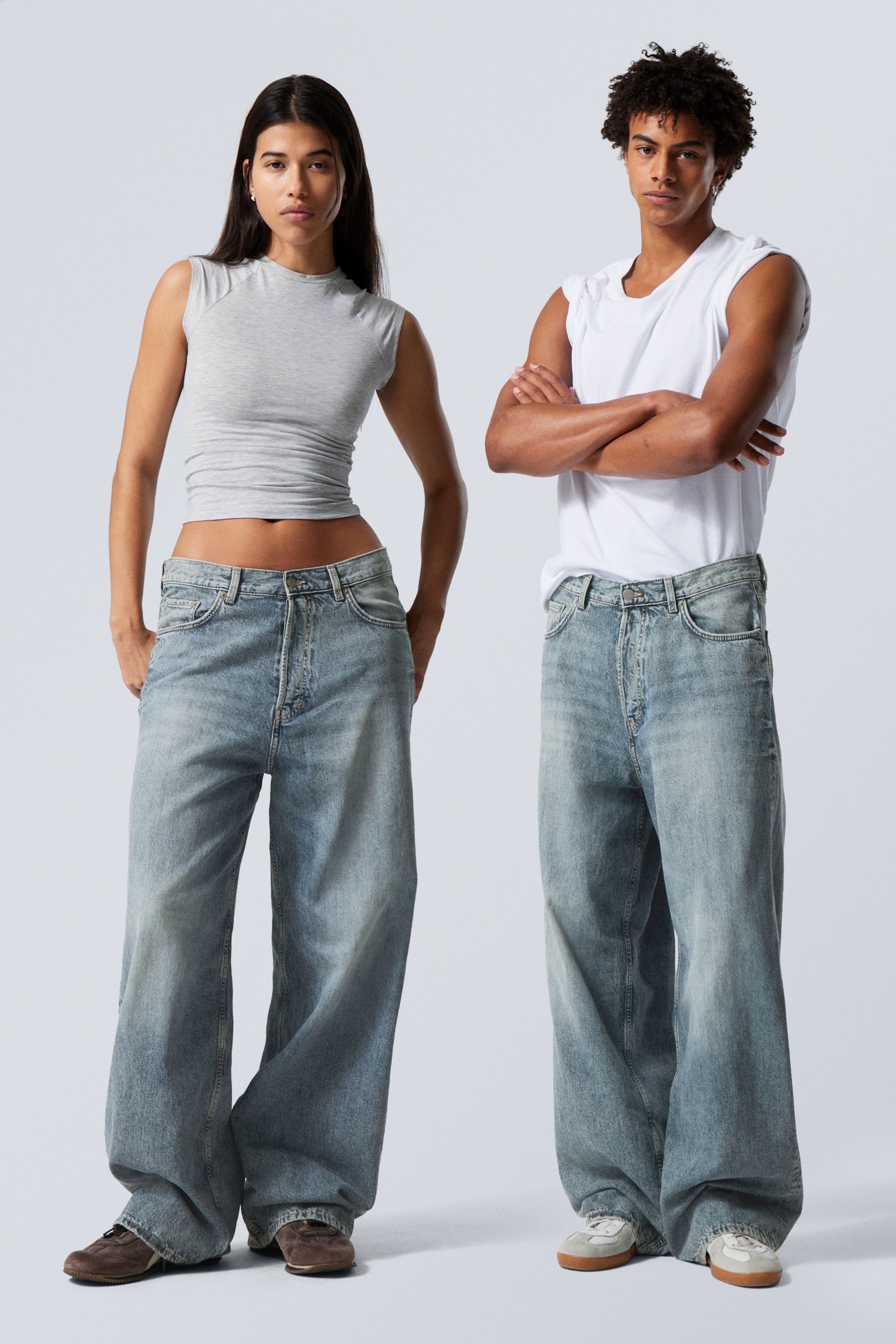 #79829D - Astro Loose Baggy Leg Jeans - 1