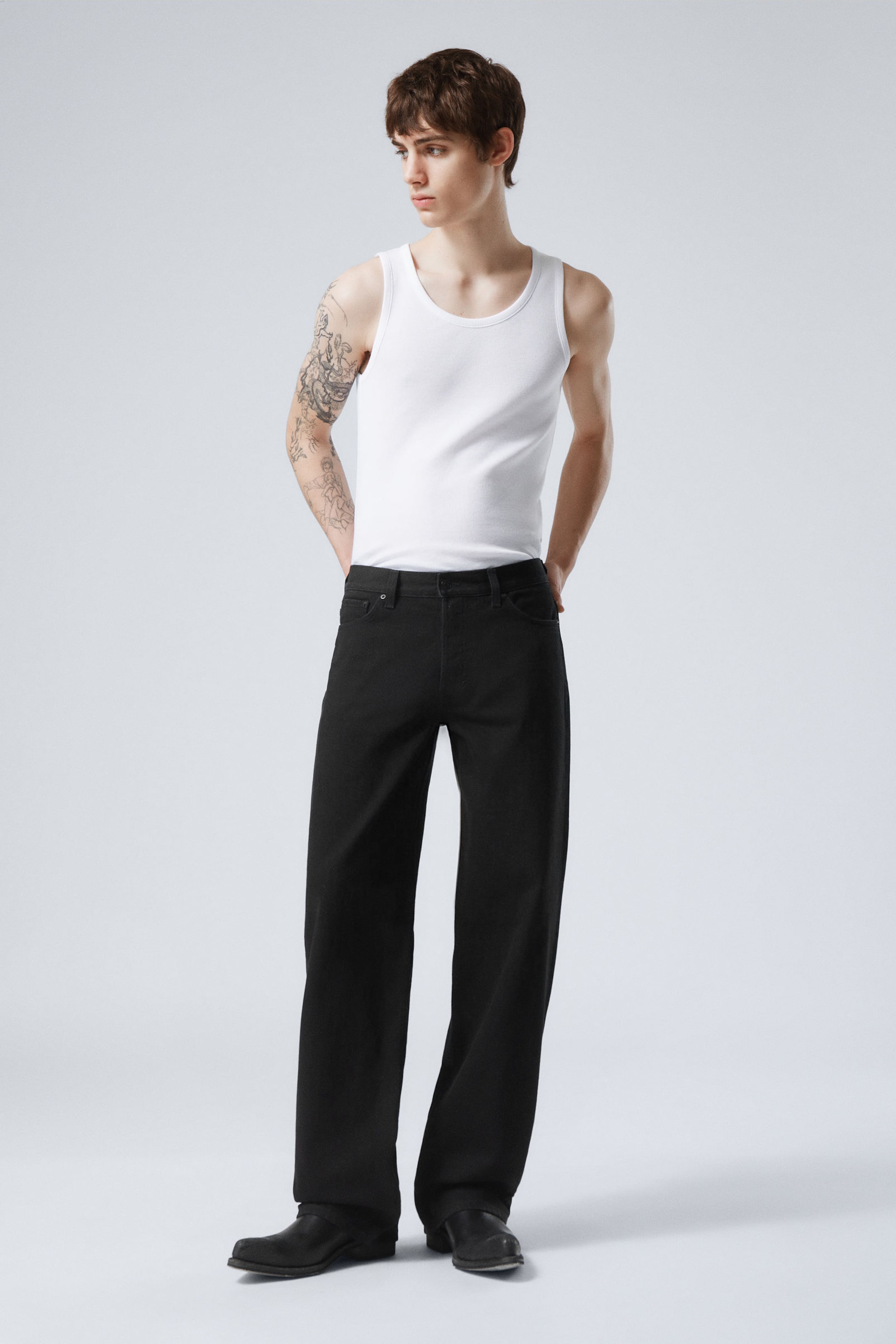 #272628 - Sphere Low Rise Loose Straight Leg Jeans - 1