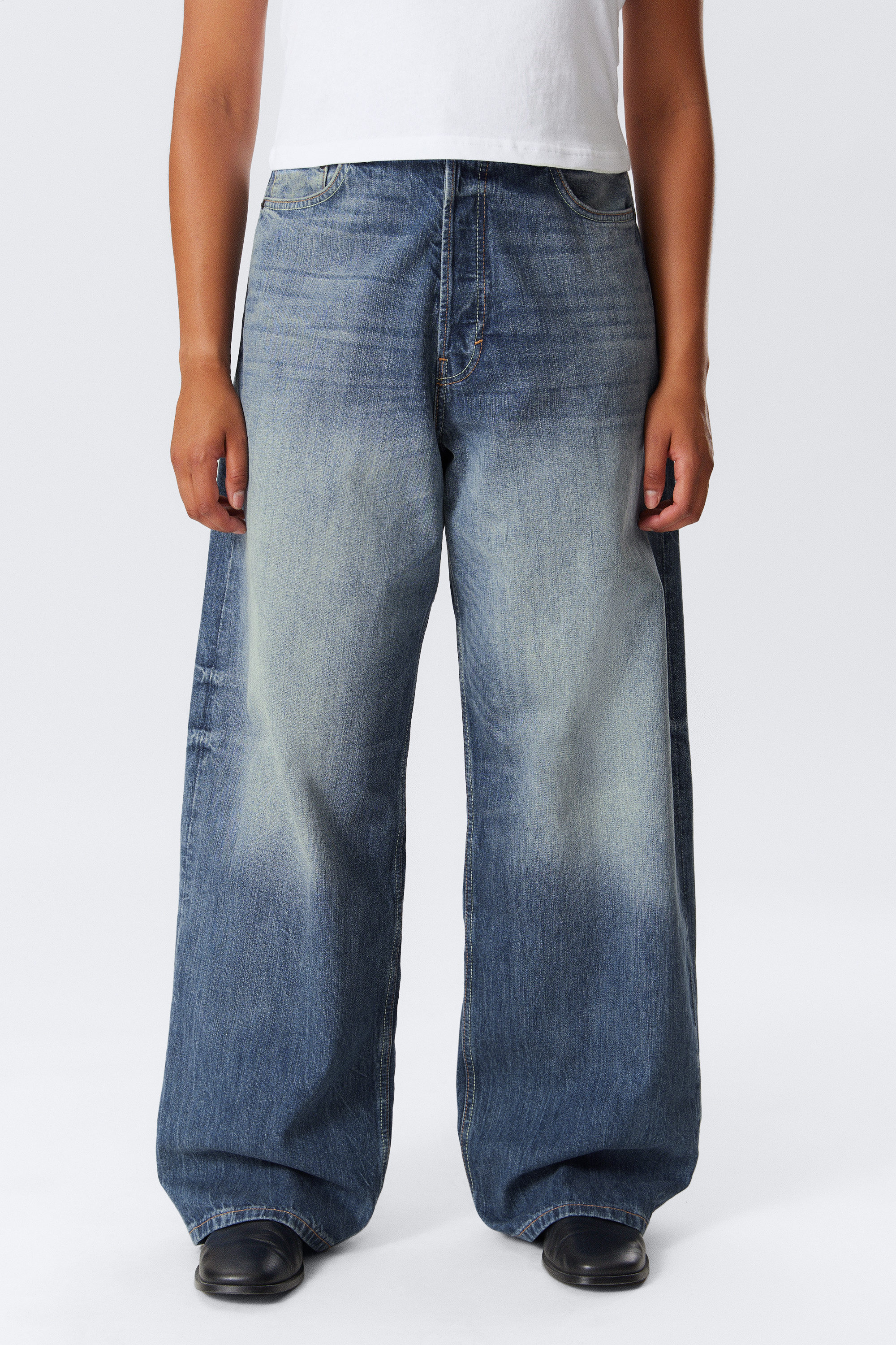Board Blue - Medium Blue - Astro Loose Baggy Leg Jeans - 2