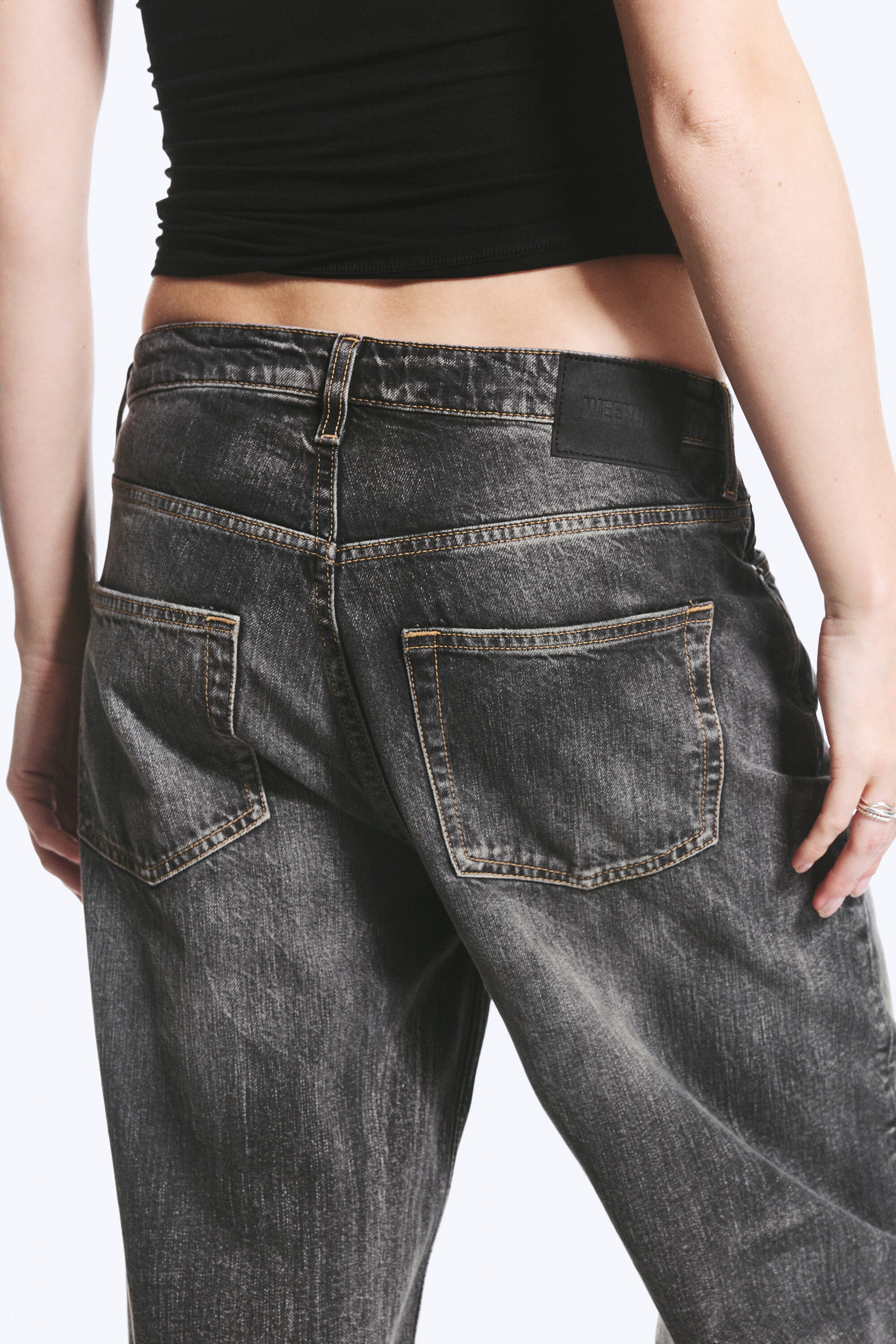 Dusky Black - Svart - Missy Løs Jeans Med Lavt Liv Og Rette Ben - 4