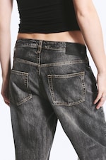 Dusky Black - Svart - Missy Løs Jeans Med Lavt Liv Og Rette Ben - 4