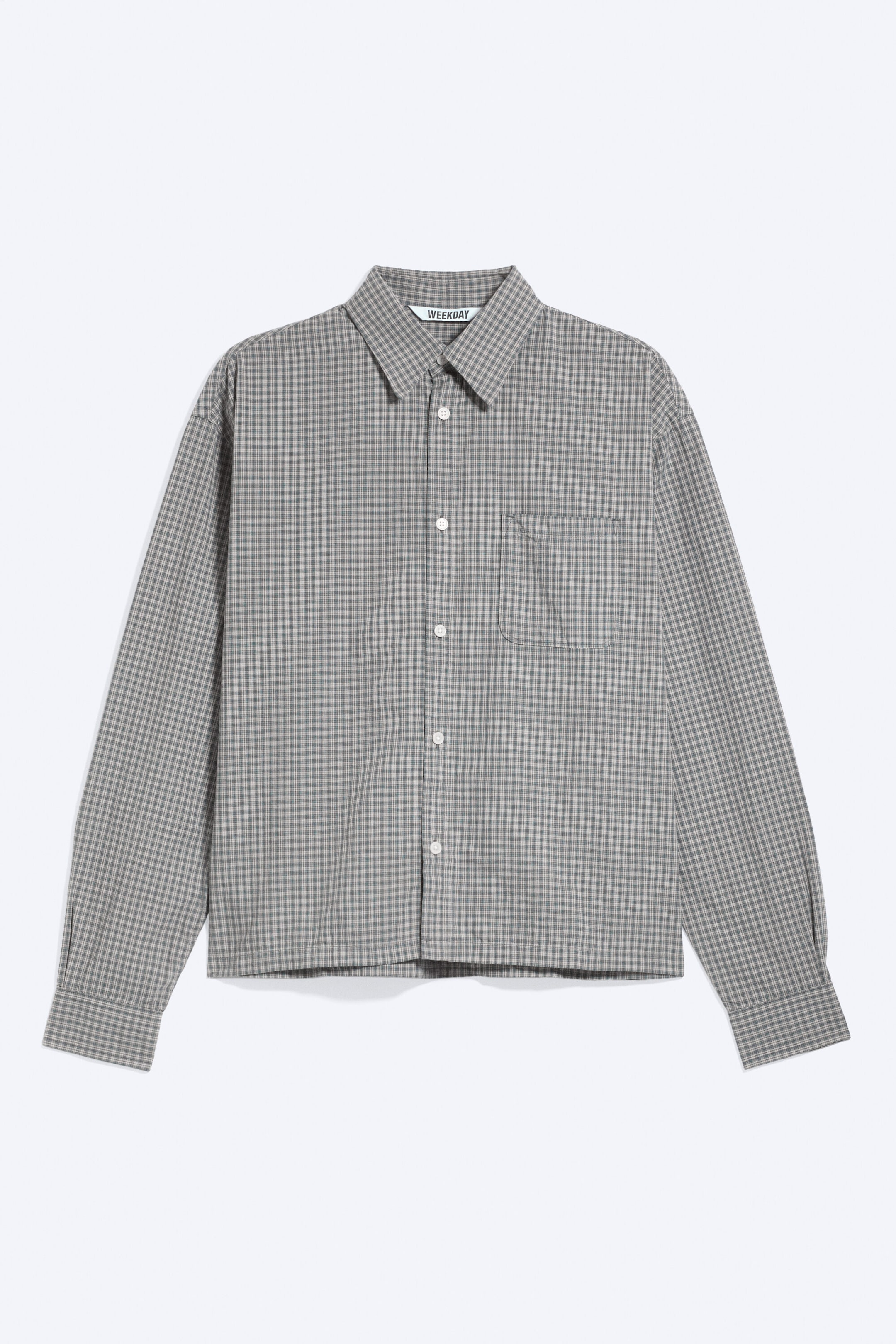 Checked Light Mole - Relaxed Boxy Poplin Shirt - 4