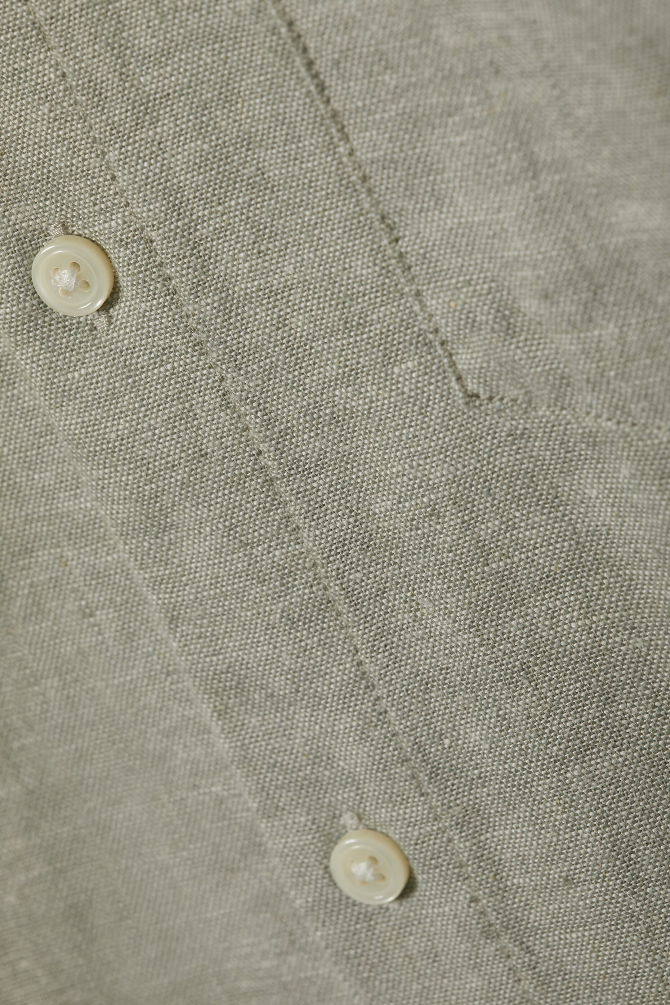 Green - Randy Linen Short Sleeve Shirt - 1