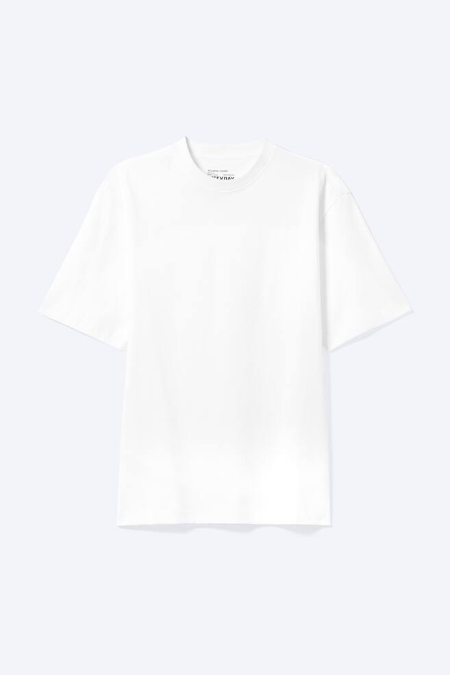 RELAXED FIT T-SHIRT - White/Black/Dusty Grey/Light Blue - 1