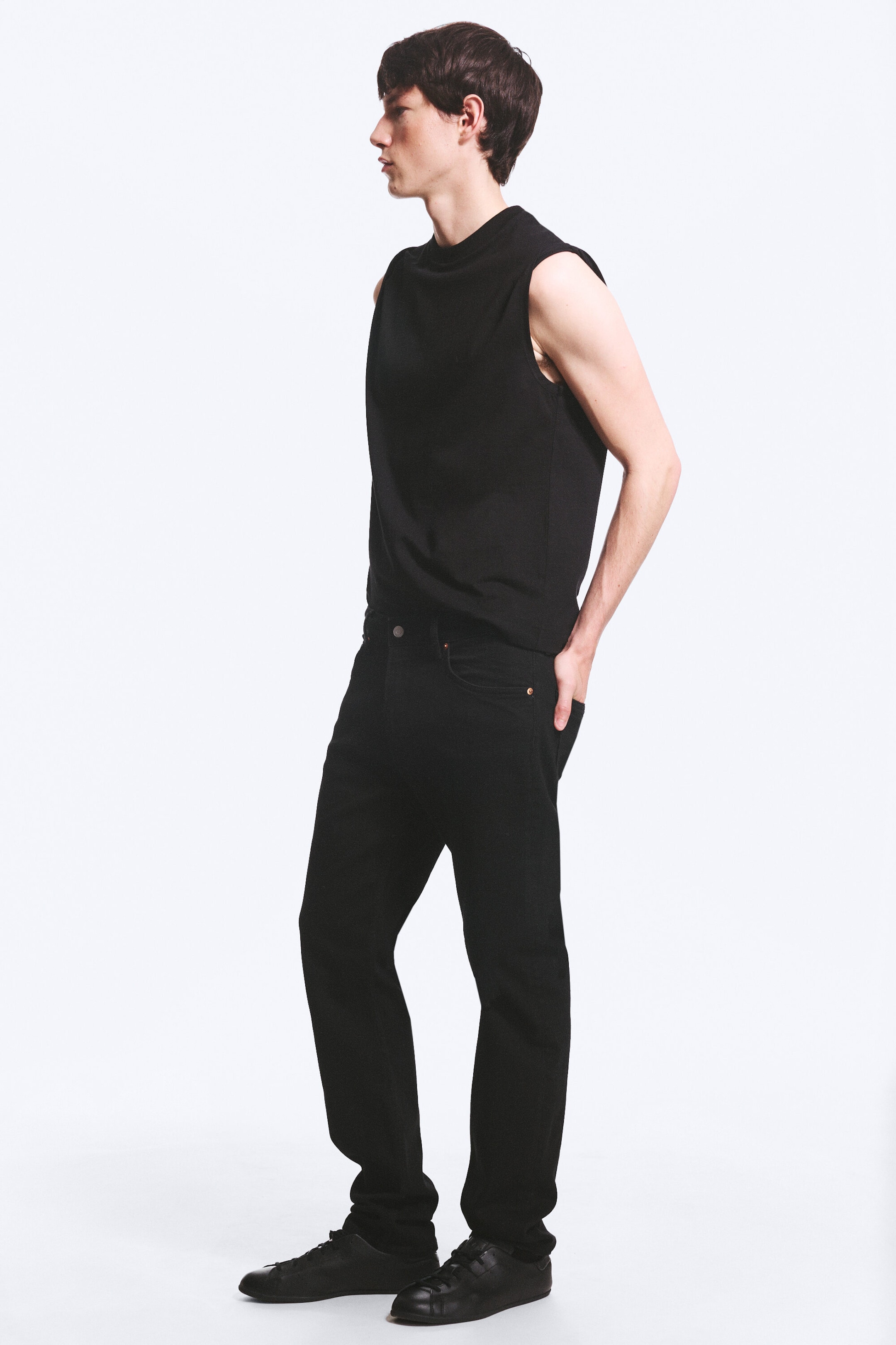 Black Rinse – svart - Orion rett slim-fit-jeans med mellomhøyt liv - 2