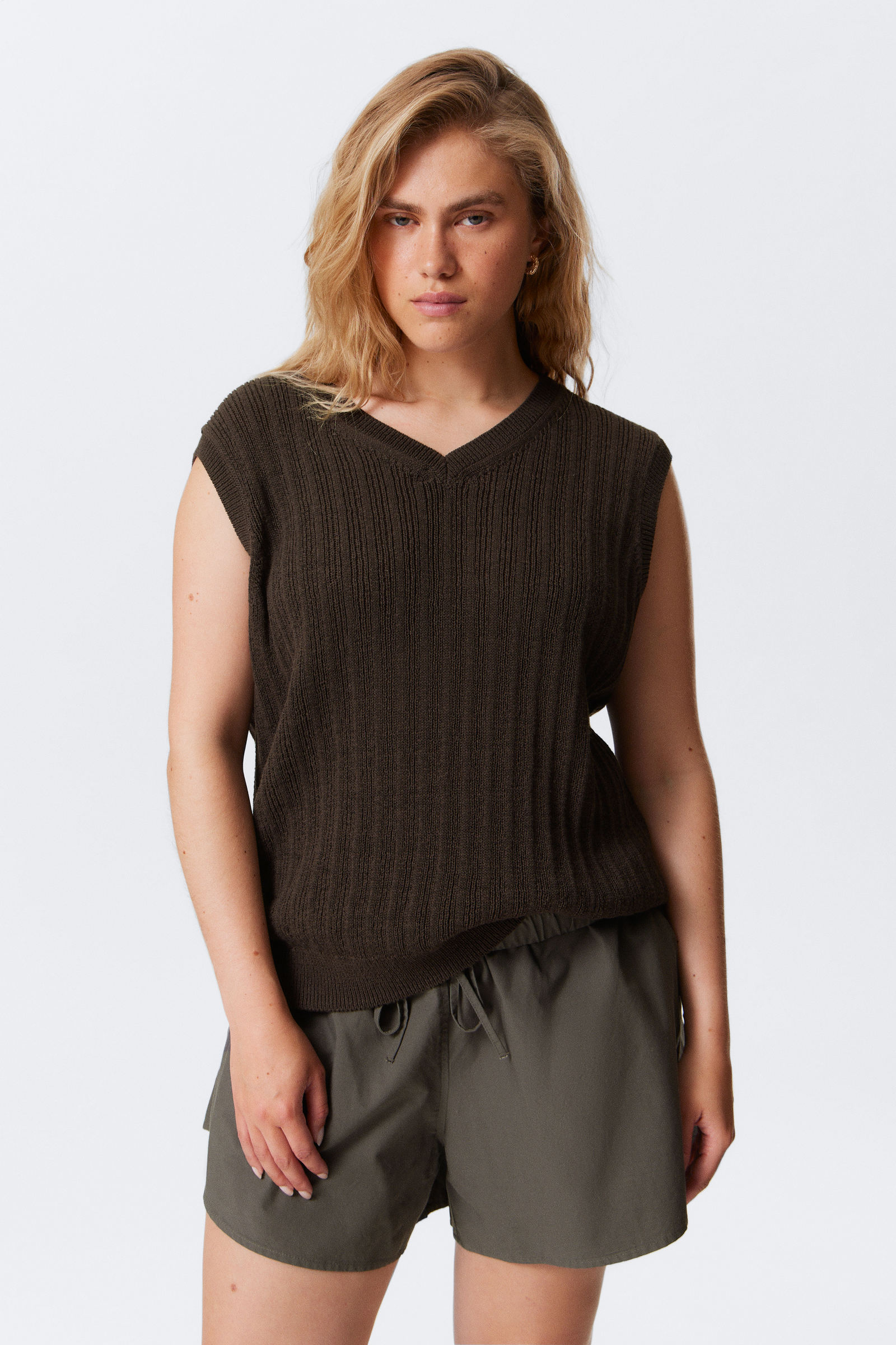 試着のみMOONTREEPLANET Short Knit Vest Solstice Performance Hybrid Full-Zip Vest | Men's Vests