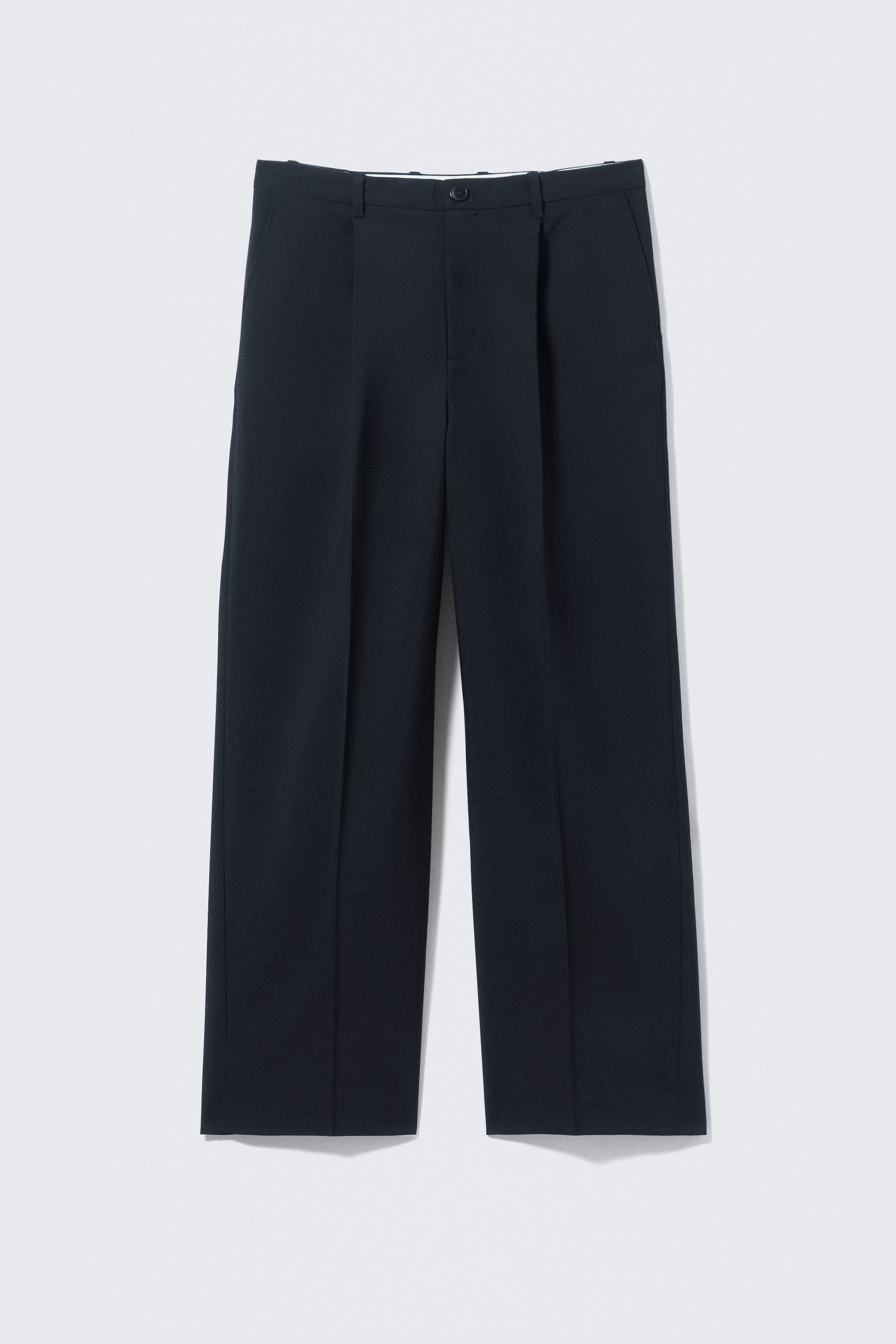 Dark Navy Blue - Uno Loose Suit Trousers - 6
