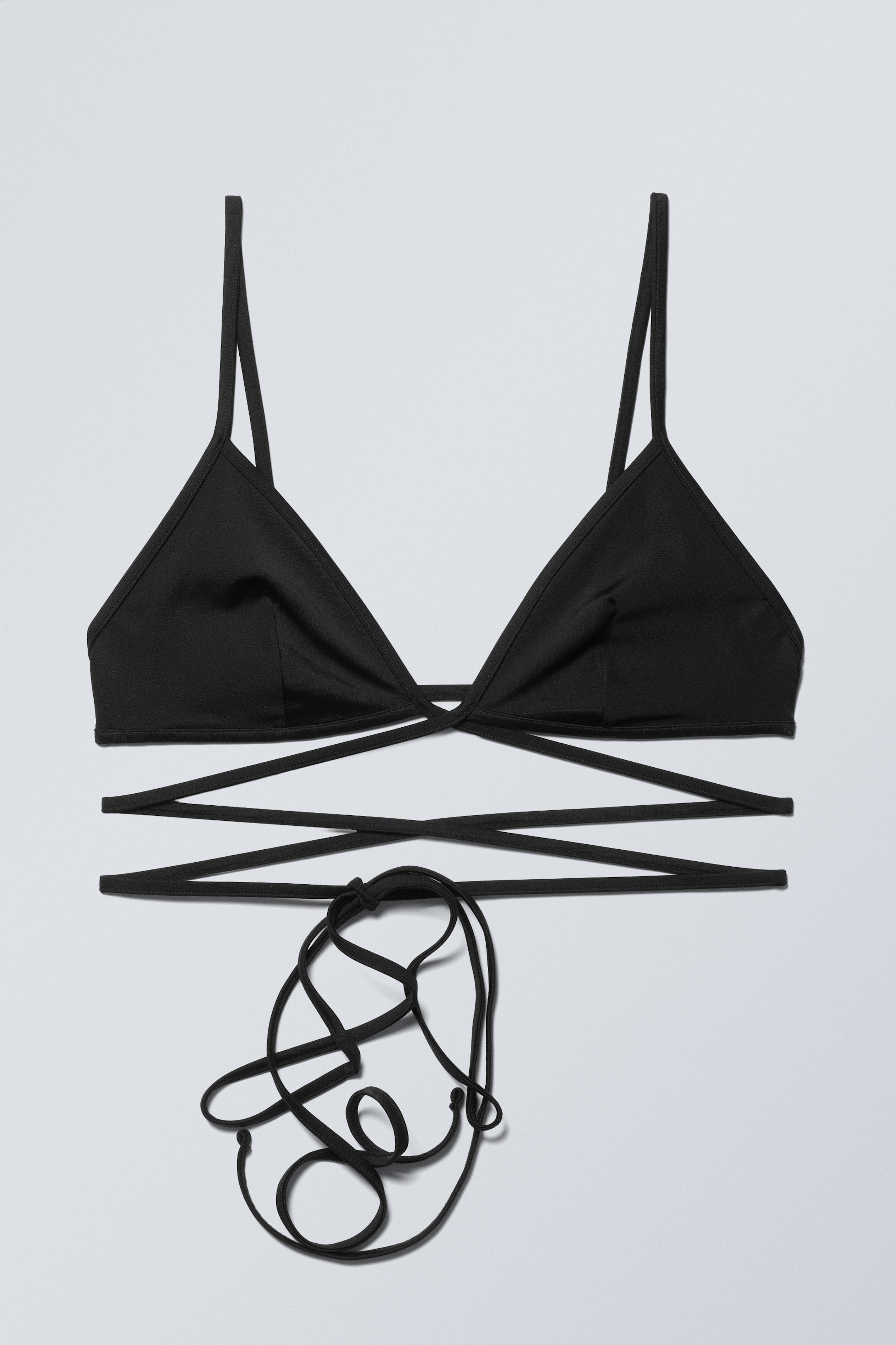 Black - Triangle Wrap-Around Bikini Top - 1