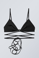 Black - Triangle Wrap-Around Bikini Top - 0