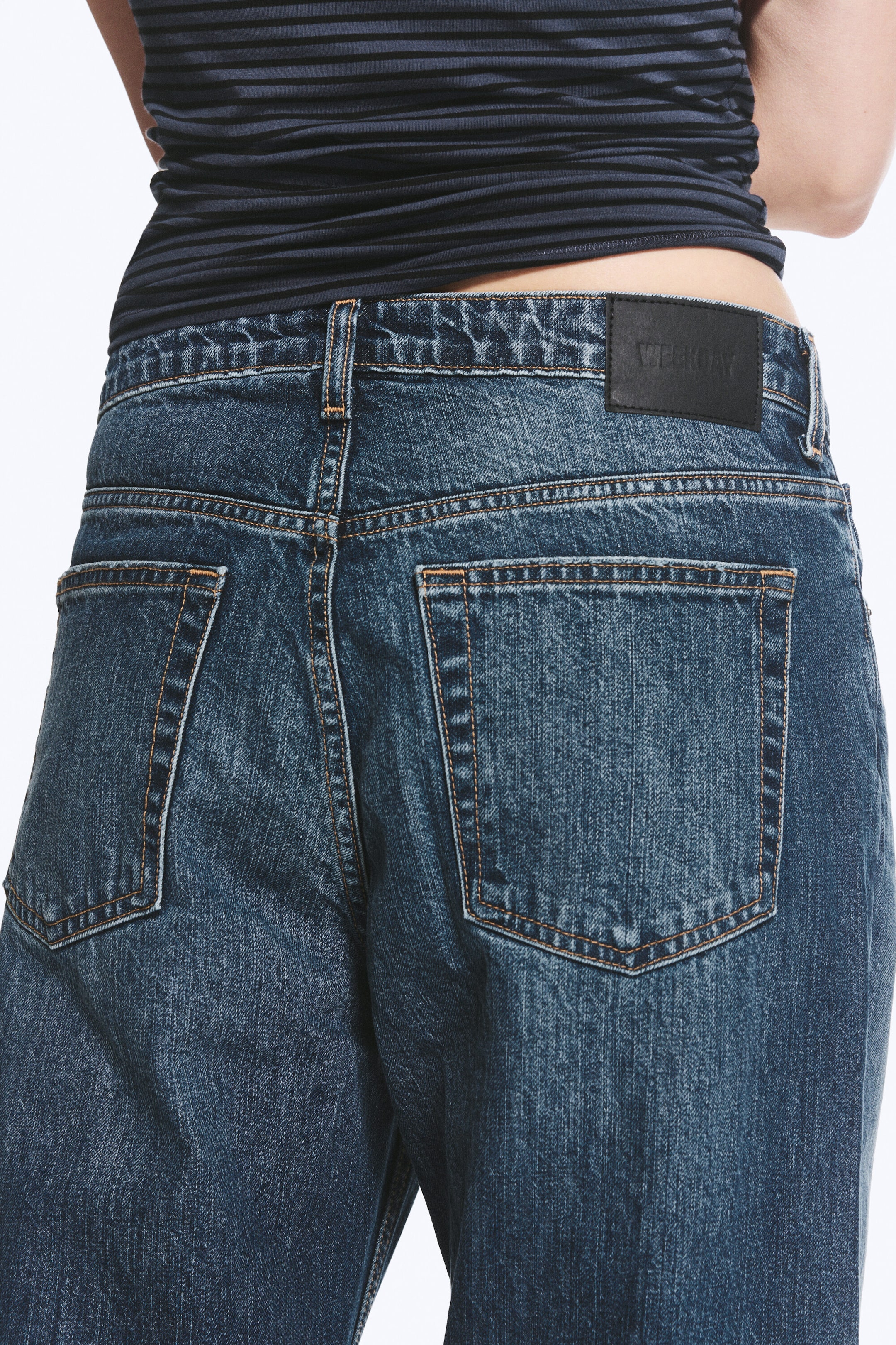 Milano Blue - Bleu foncé - Jean droit ample taille basse Missy - 4