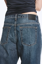 Milano Blue - Bleu foncé - Jean droit ample taille basse Missy - 4