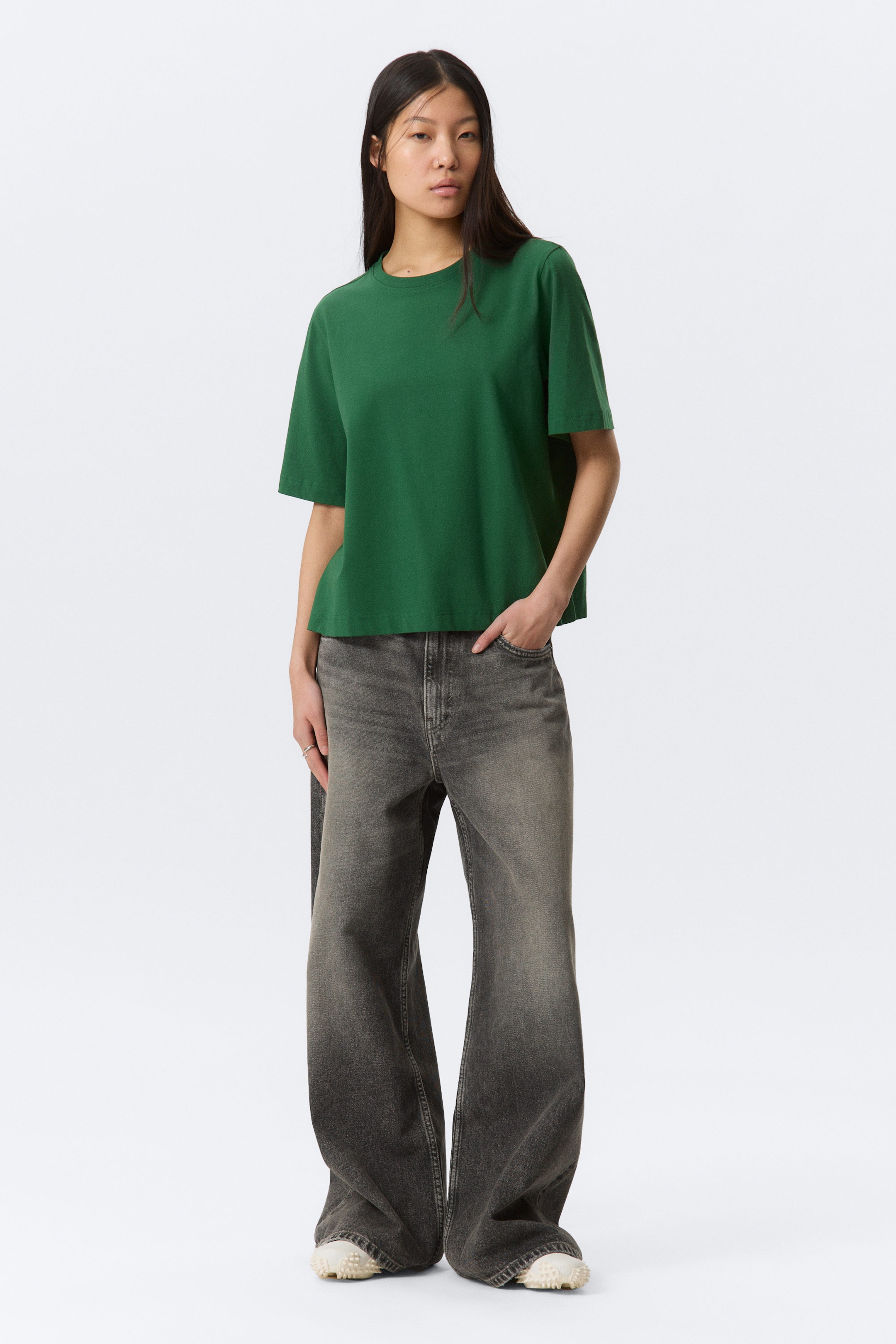 Dark Green - Perfect Boxy T-shirt - 2