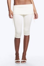 Wit - Ruched Regular Capri Pants - 1