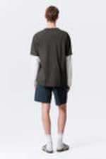 Dunkelblau - Entspannte Cord-Shorts mit Kordelzug - 3