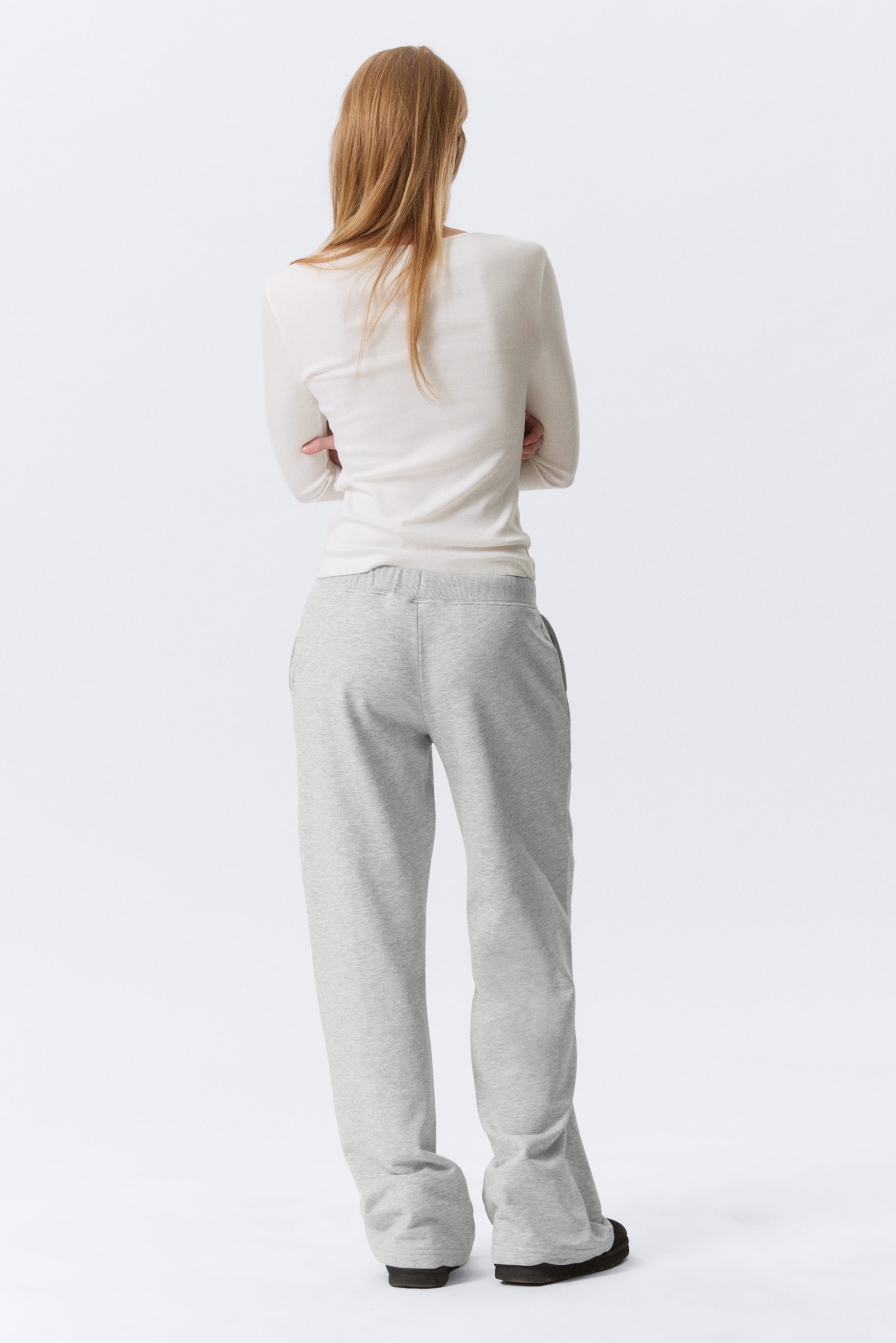 Off-white - Smal långärmad topp med V-ringning - 2