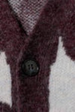 Schwarz/Blau züngelnde Flammen - Strickjacke Jonas mit regulärer Passform - 1
