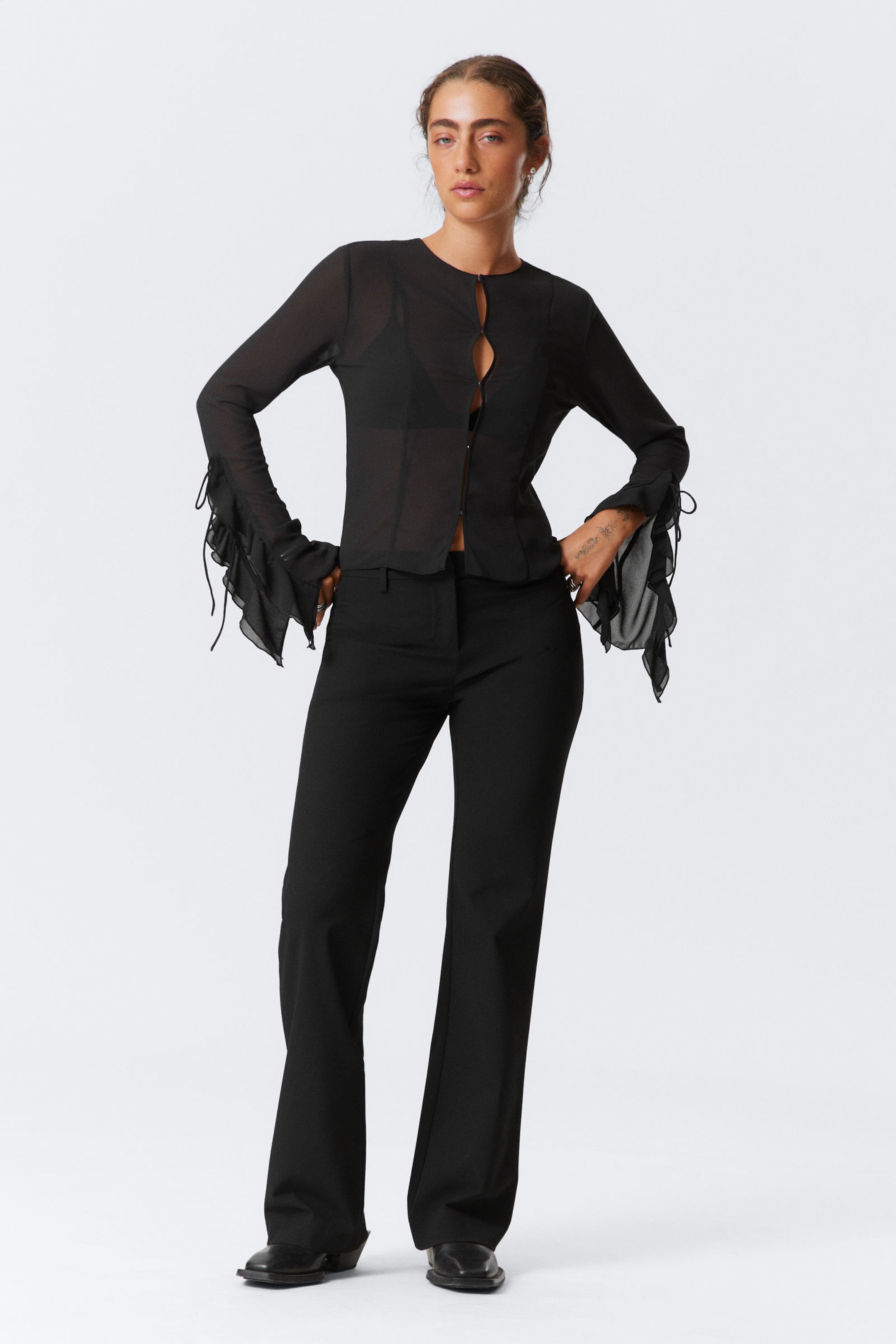 #272628 - Flared Suiting Trousers - 1