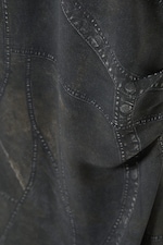 Dark Grey - Satin One-Shoulder Mini Dress - 4