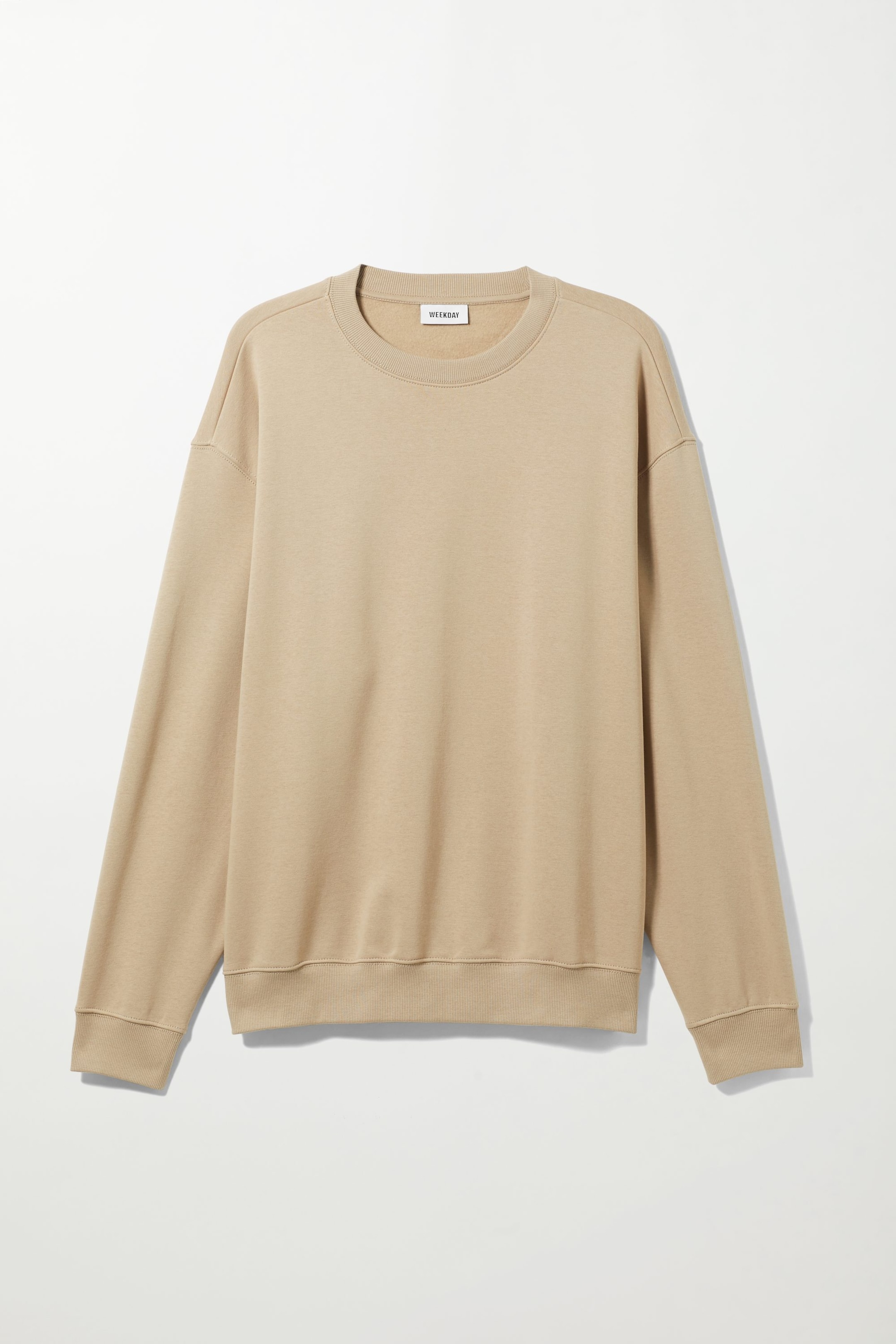 Beige - Oversized-Sweatshirt - 0