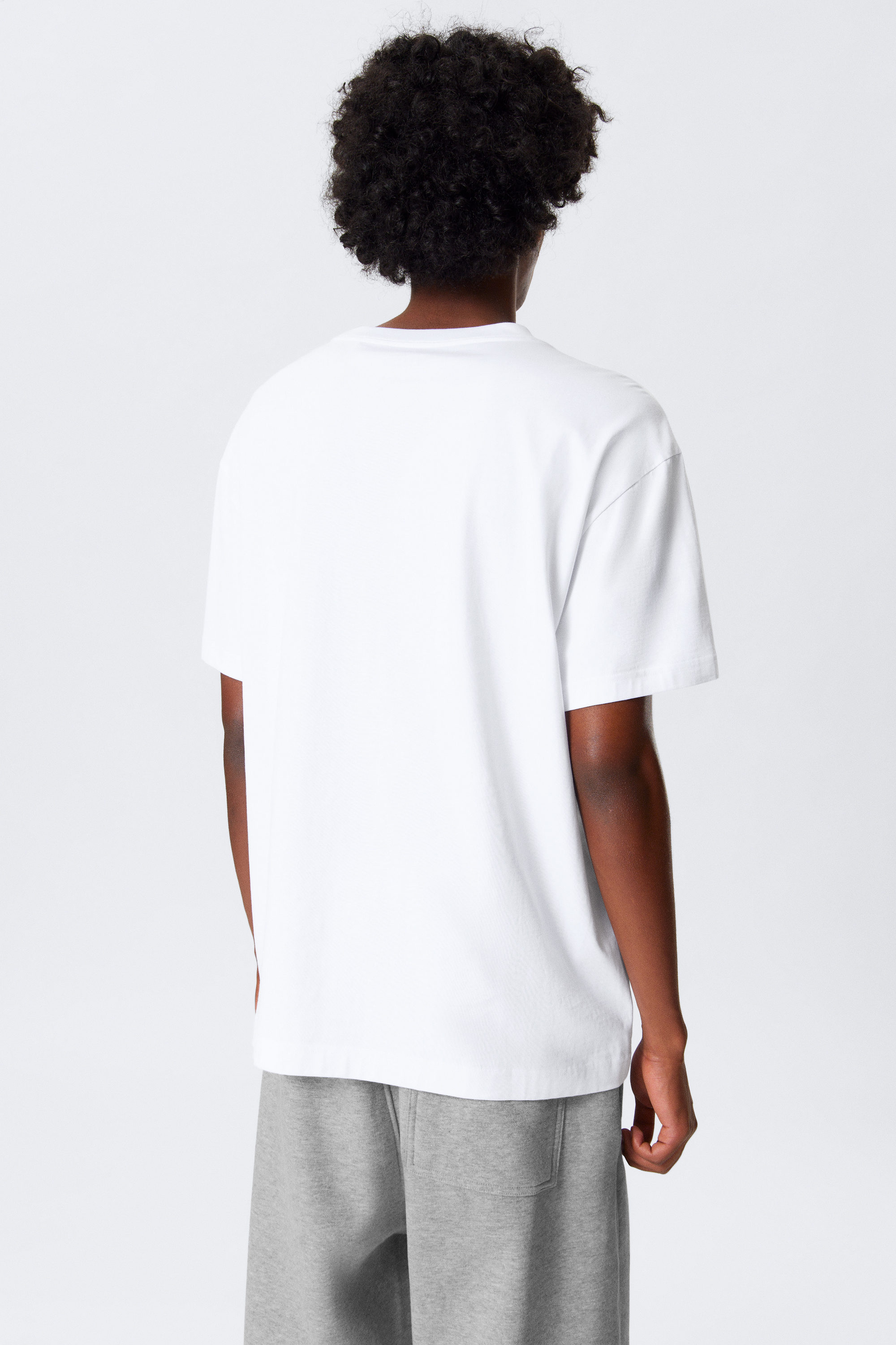 Weiß - Schweres Oversized-T-Shirt - 2