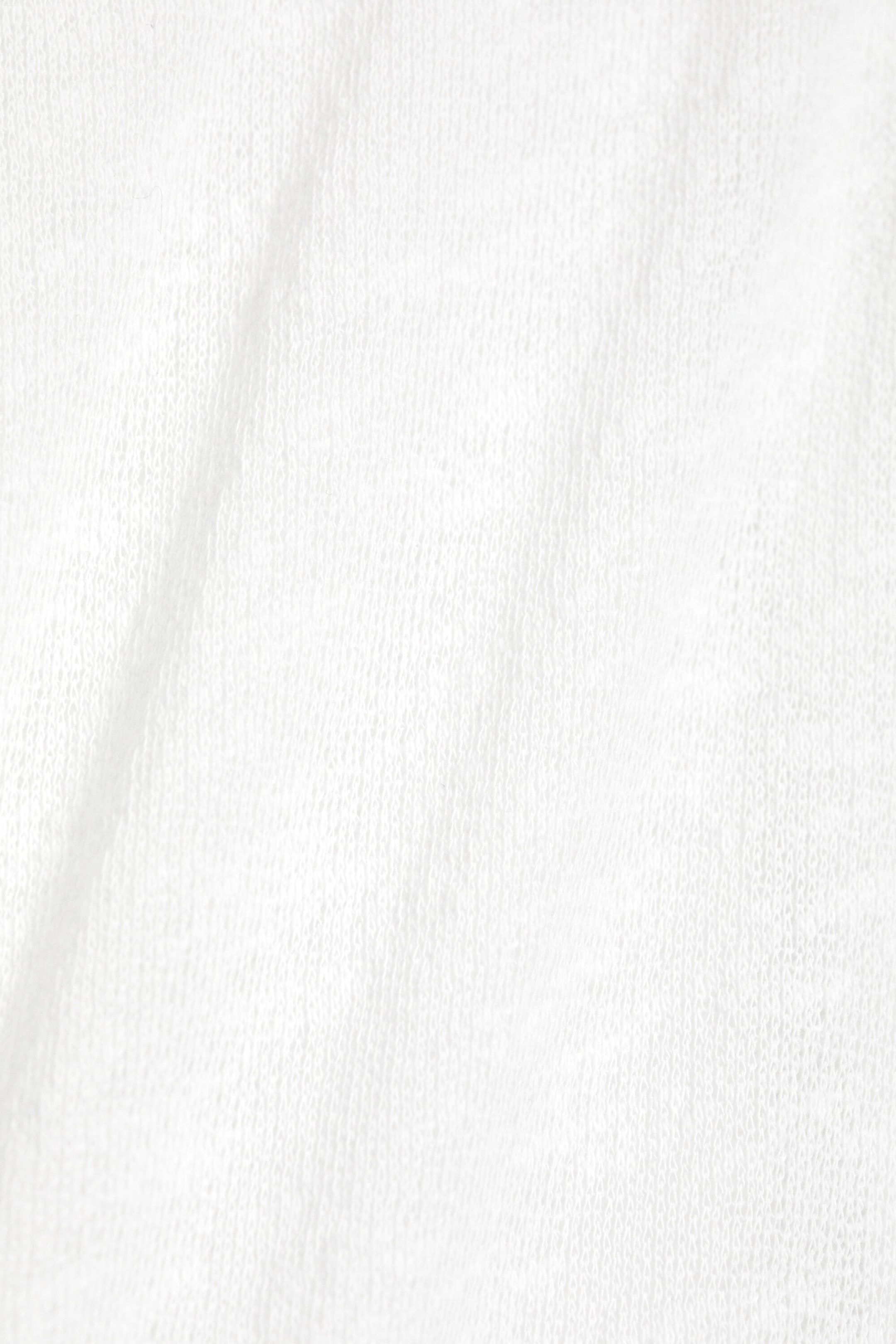 Blanc - Jupe longue en maille de coton transparent - 2