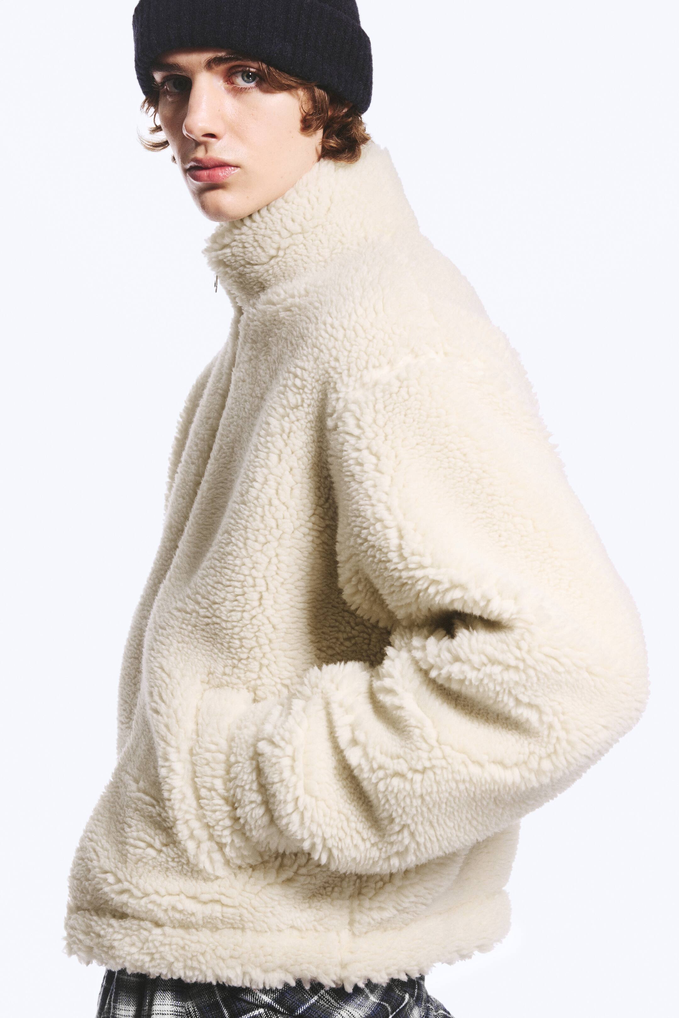 Ver imagen más grande: Chaqueta amplia de pelo con cremallera - Beige - HOMBRE | H&M ES 1