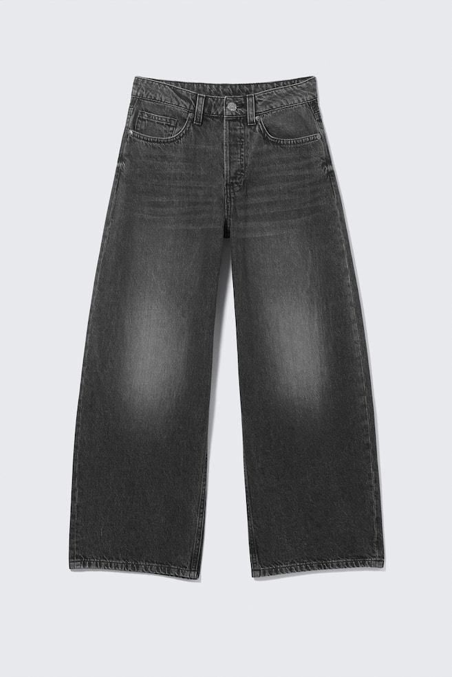Jean baggy ample taille basse Peggy - Noir hanté - Noir/Lake Worn - Bleu denim moyen/Blue Rinse – Bleu foncé/Bleu - Plié - 1