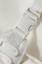 Weiß - Schultertasche mit Kordelzug - 4