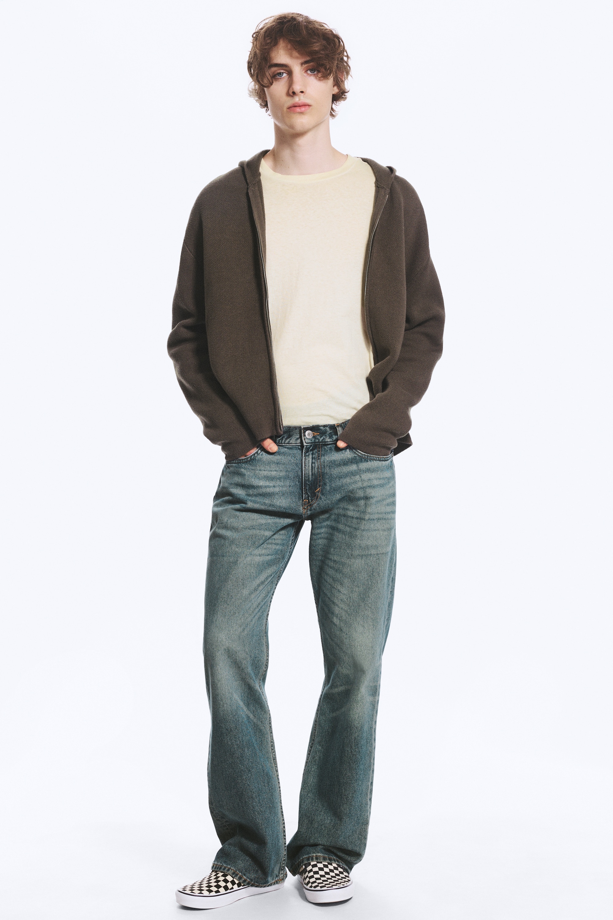 Sky Low Waist Regular Bootcut Jeans - Grid Blue - Hellblau/Empire Black - Schwarz/Captain Blue - Hellblau