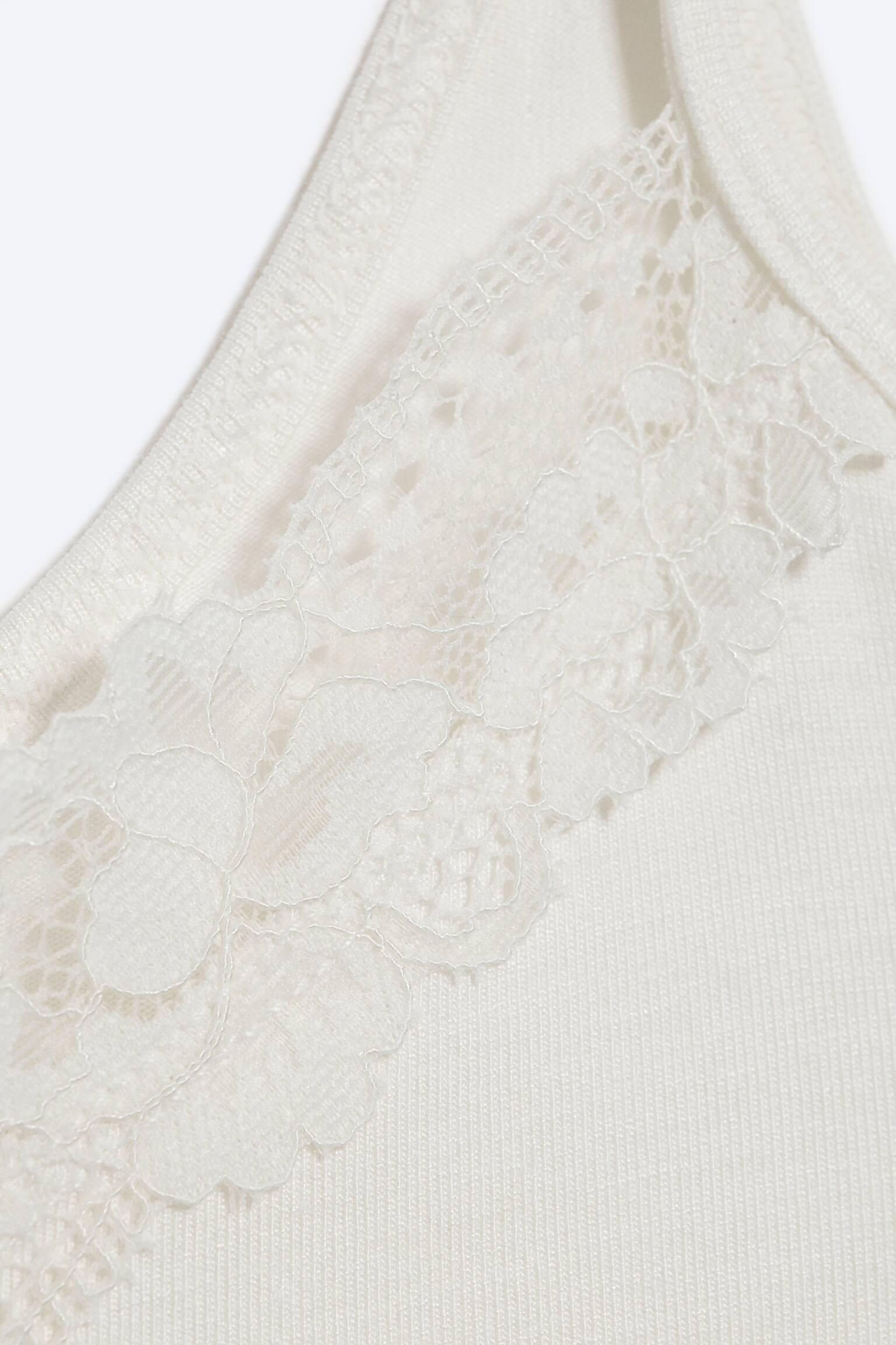 Camisole con spalline e lacci-Bianco sporco - 5